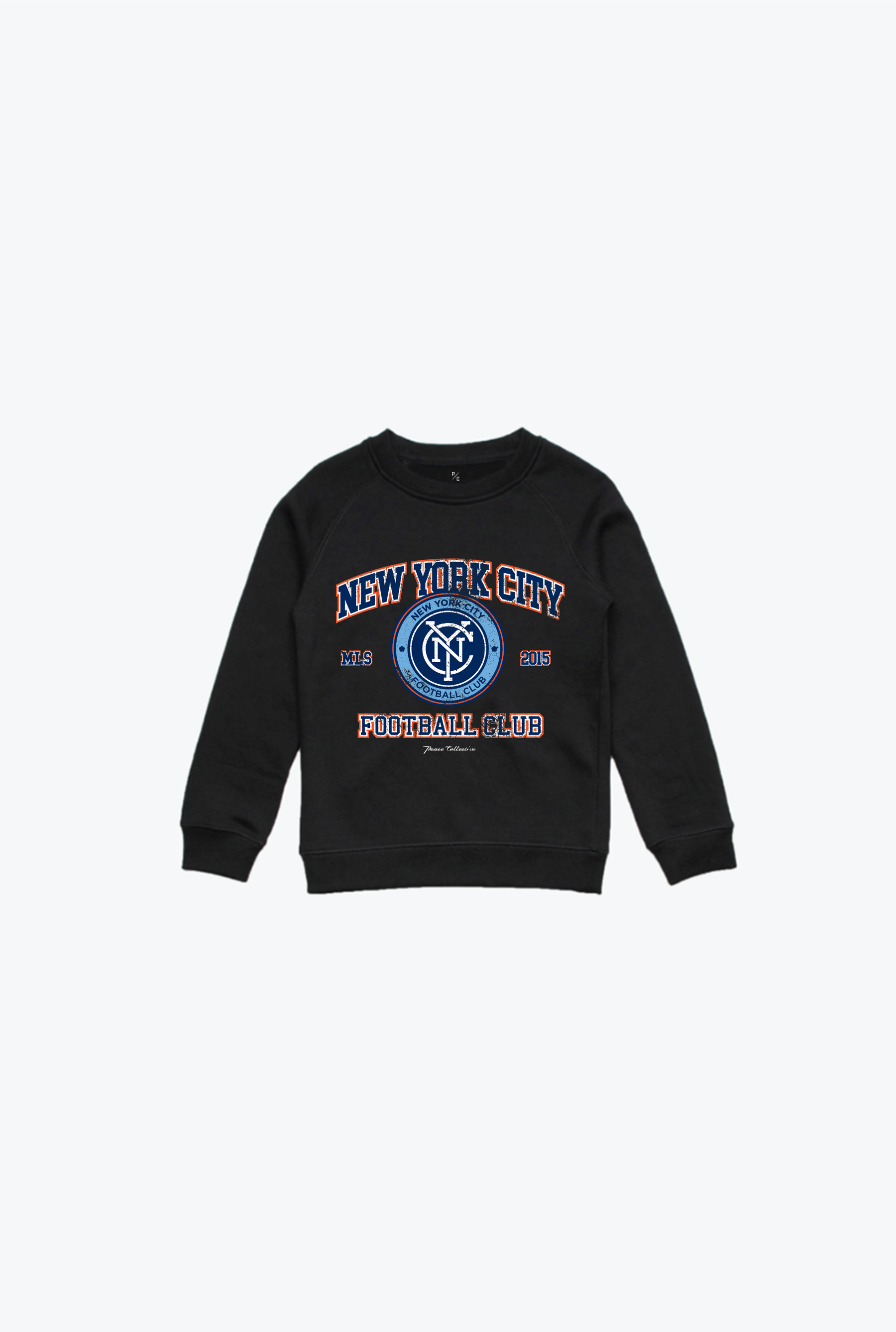 New York City FC Vintage Kids Crewneck - Black