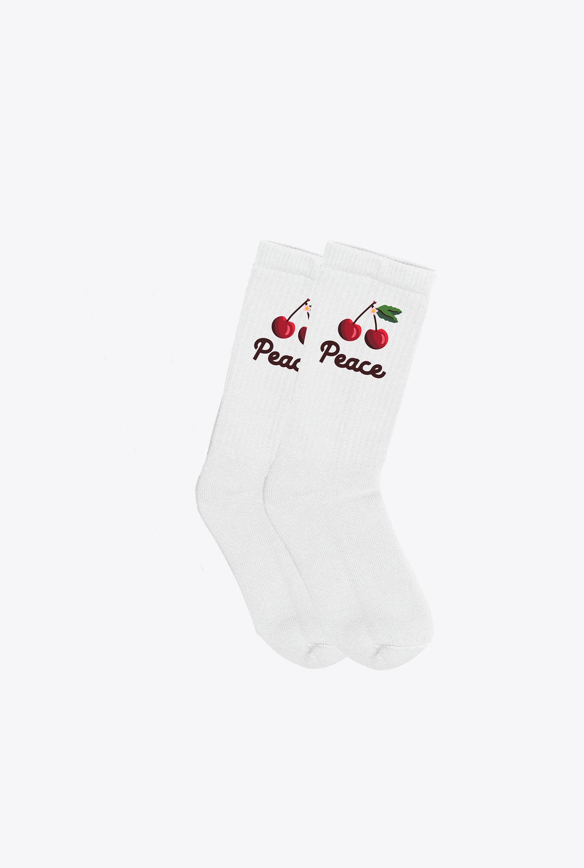 North American Road Trip Crew Socks - White