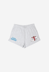 Love Yourself Elmo Women's Fleece Shorts - Ash Grey