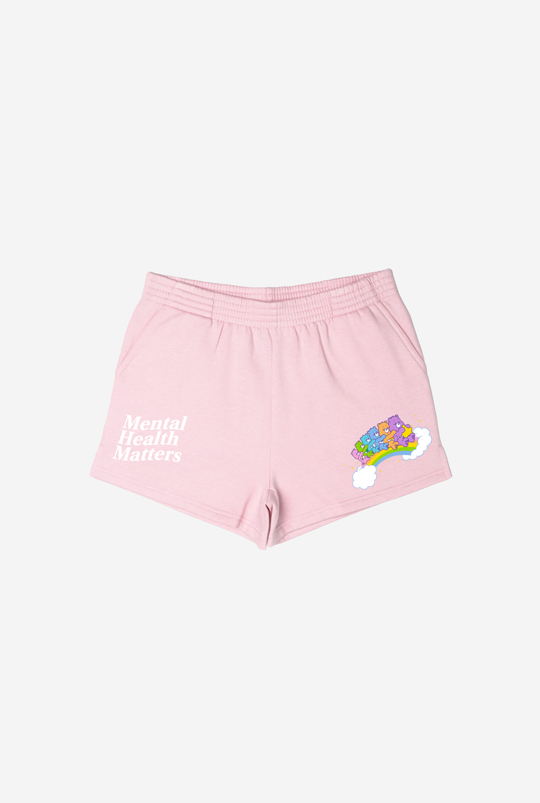 Care Bears Mental Health Matters Women's Fleece Shorts - Pink