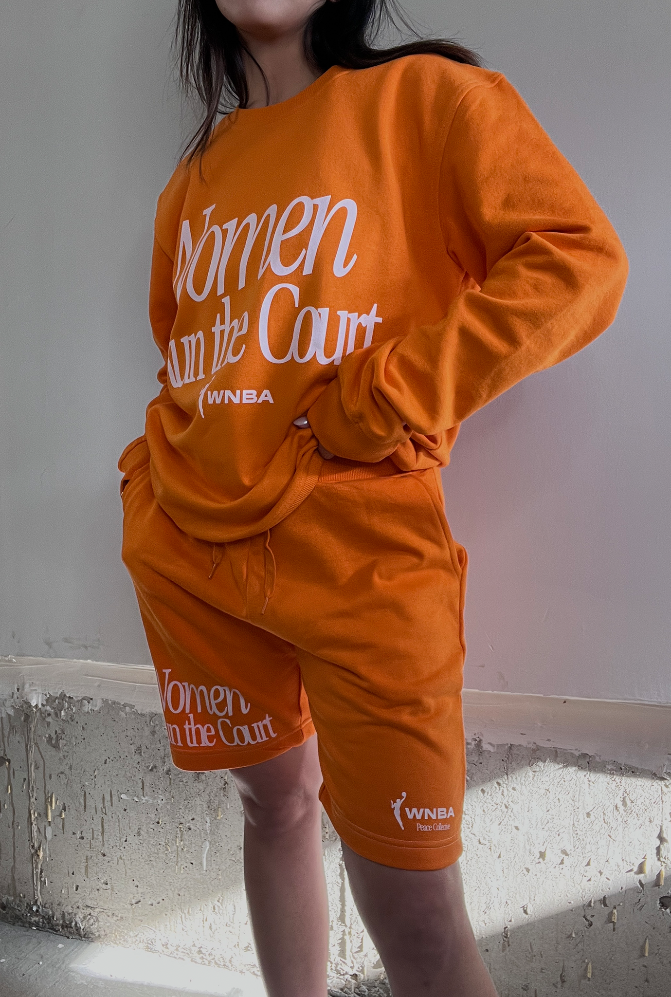 Women Run the Court  Shorts - Orange