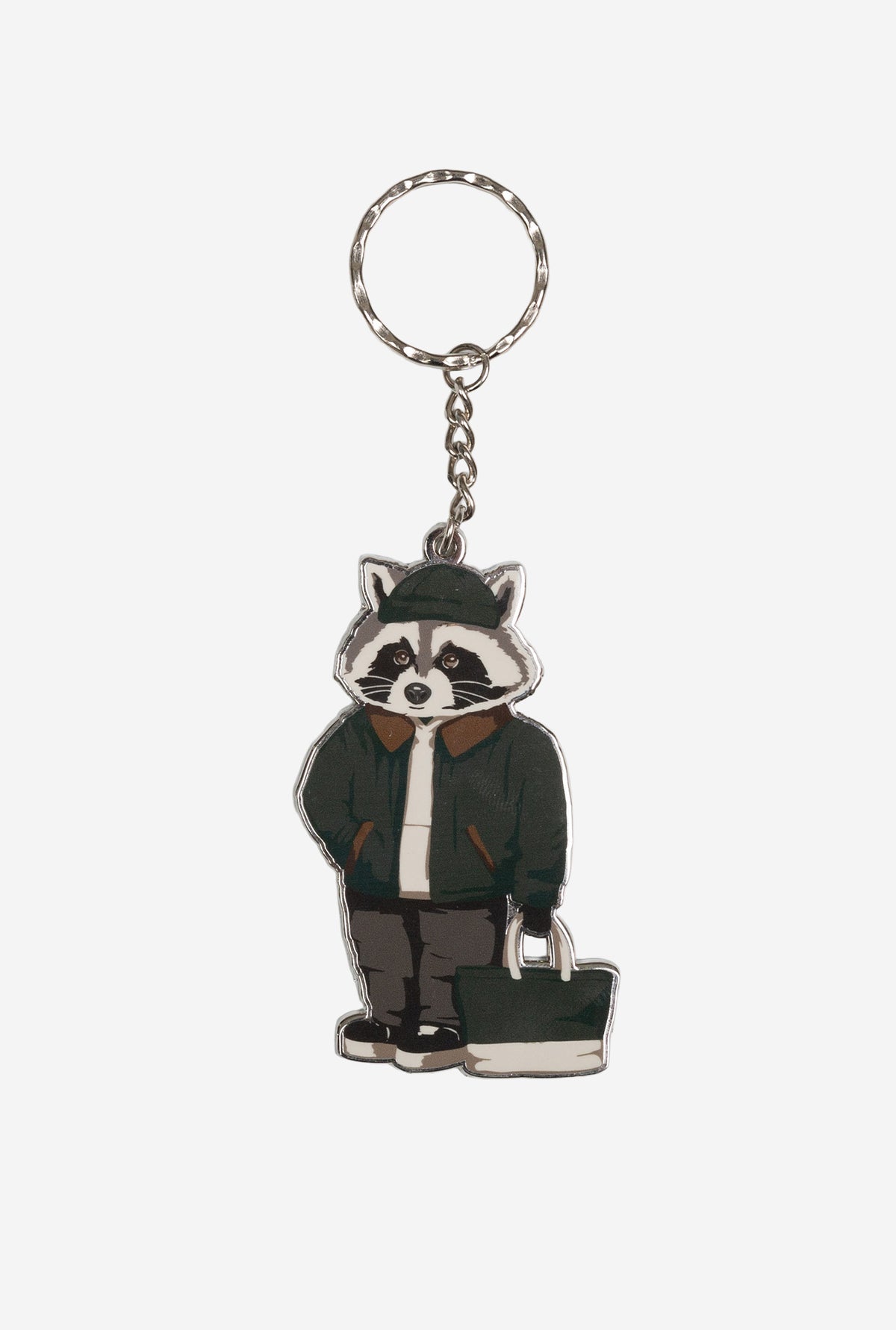 Trash Teddy Keychain - Forest Green