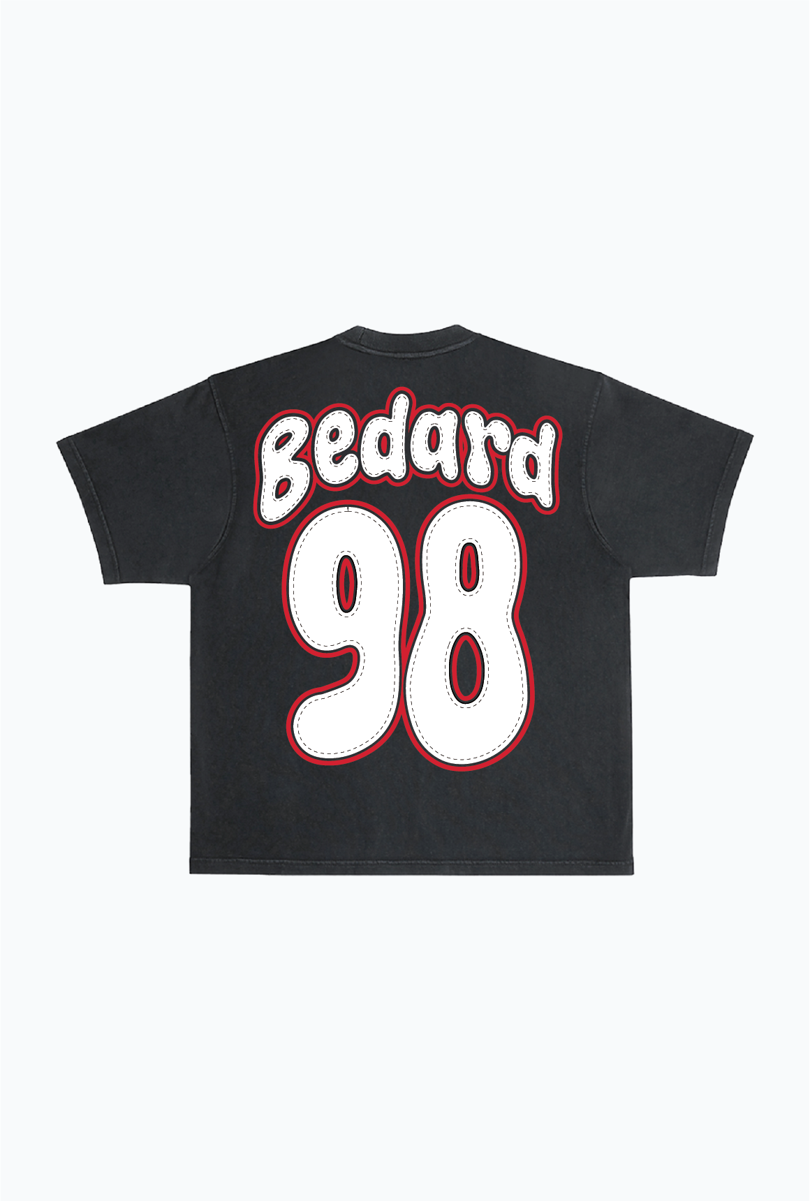 Connor Bedard Heavyweight Garment Dyed T-Shirt - Black