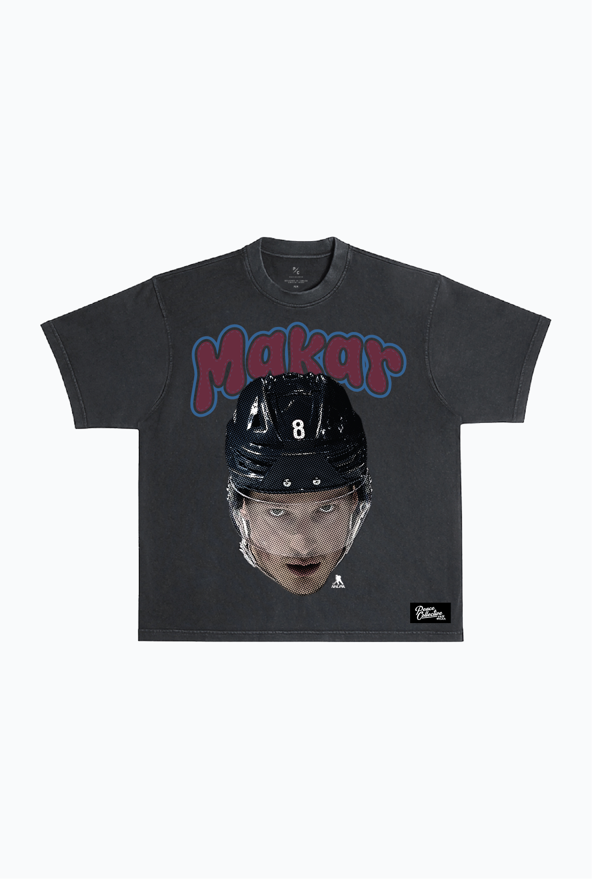 Cale Makar Heavyweight Garment Dyed T-Shirt - Black