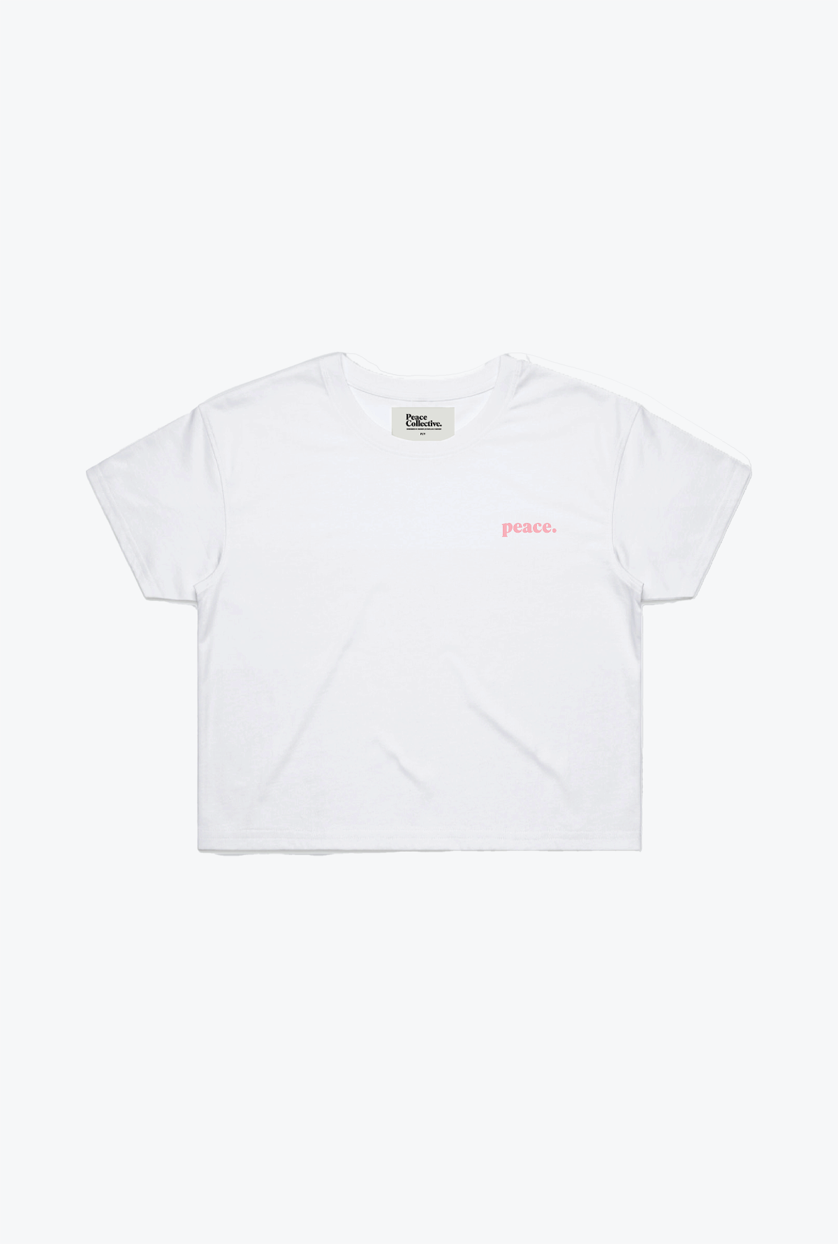 Peace Basics Womens Cropped T-Shirt - White
