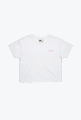 Peace Basics Womens Cropped T-Shirt - White