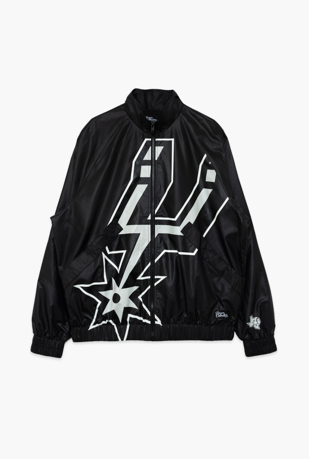 San Antonio Spurs AOP Windbreaker Jacket - Black