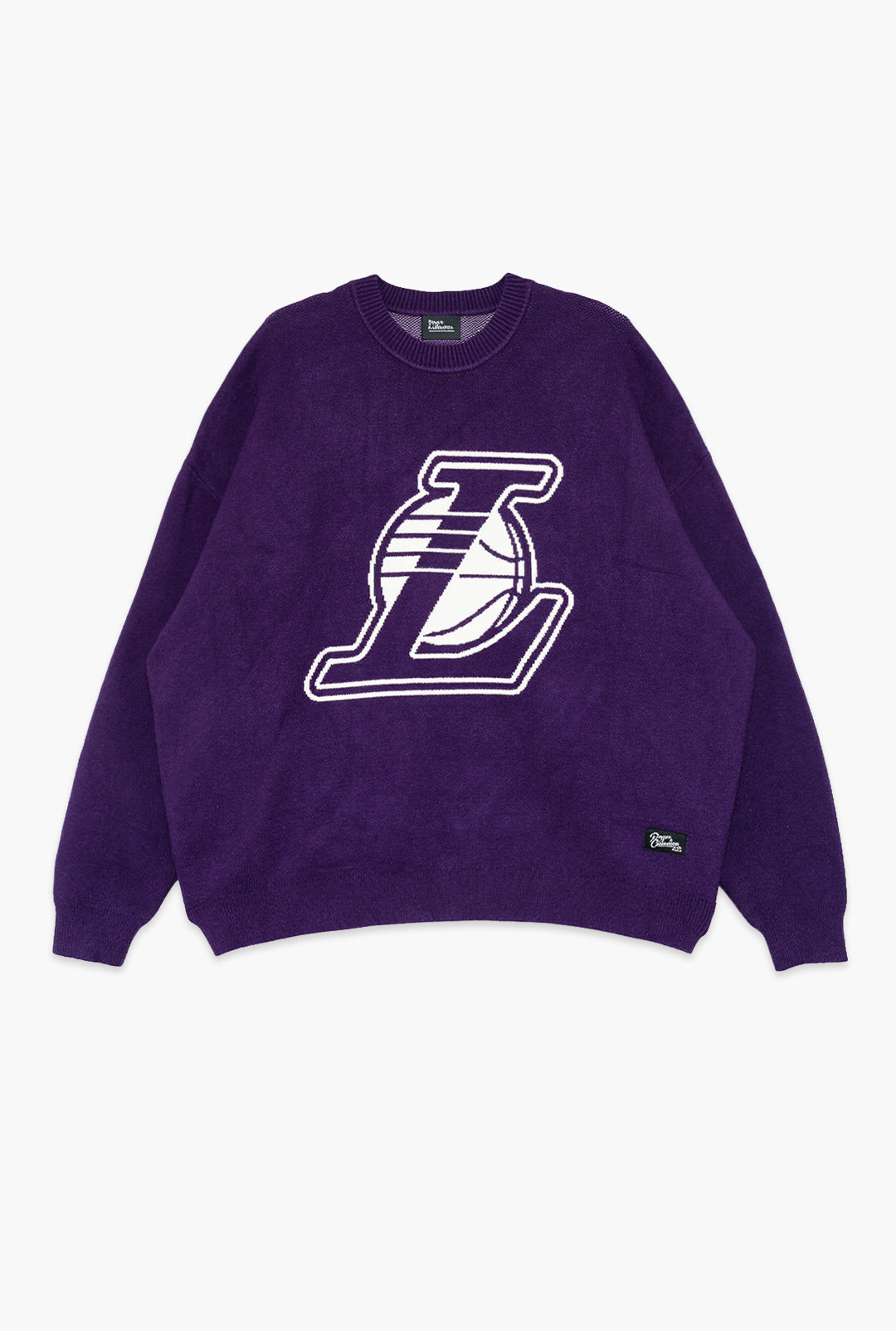 Los Angeles Lakers Oversized Knit Sweater - Purple