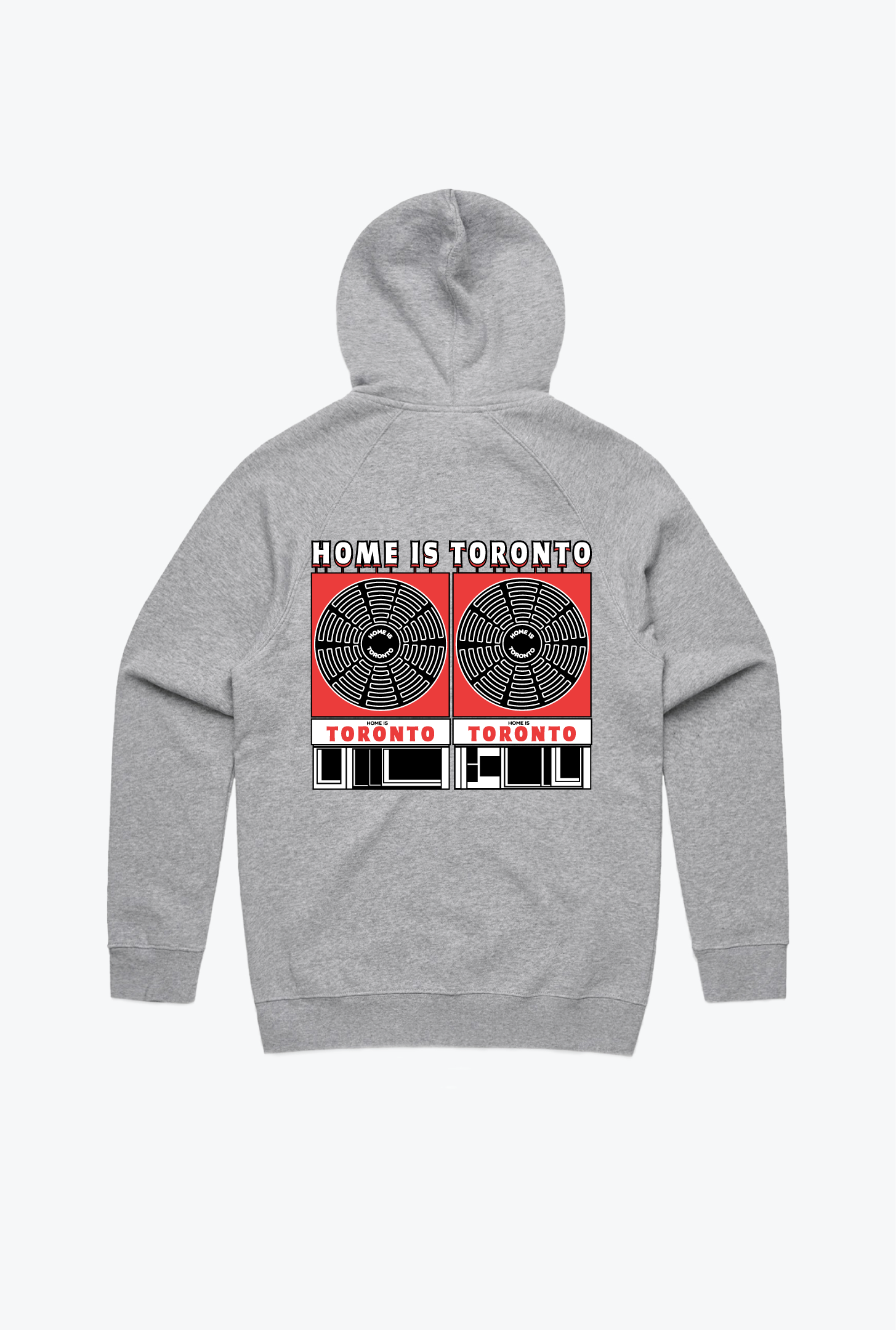 Home is Toronto Record Man Zip Hoodie - Grey