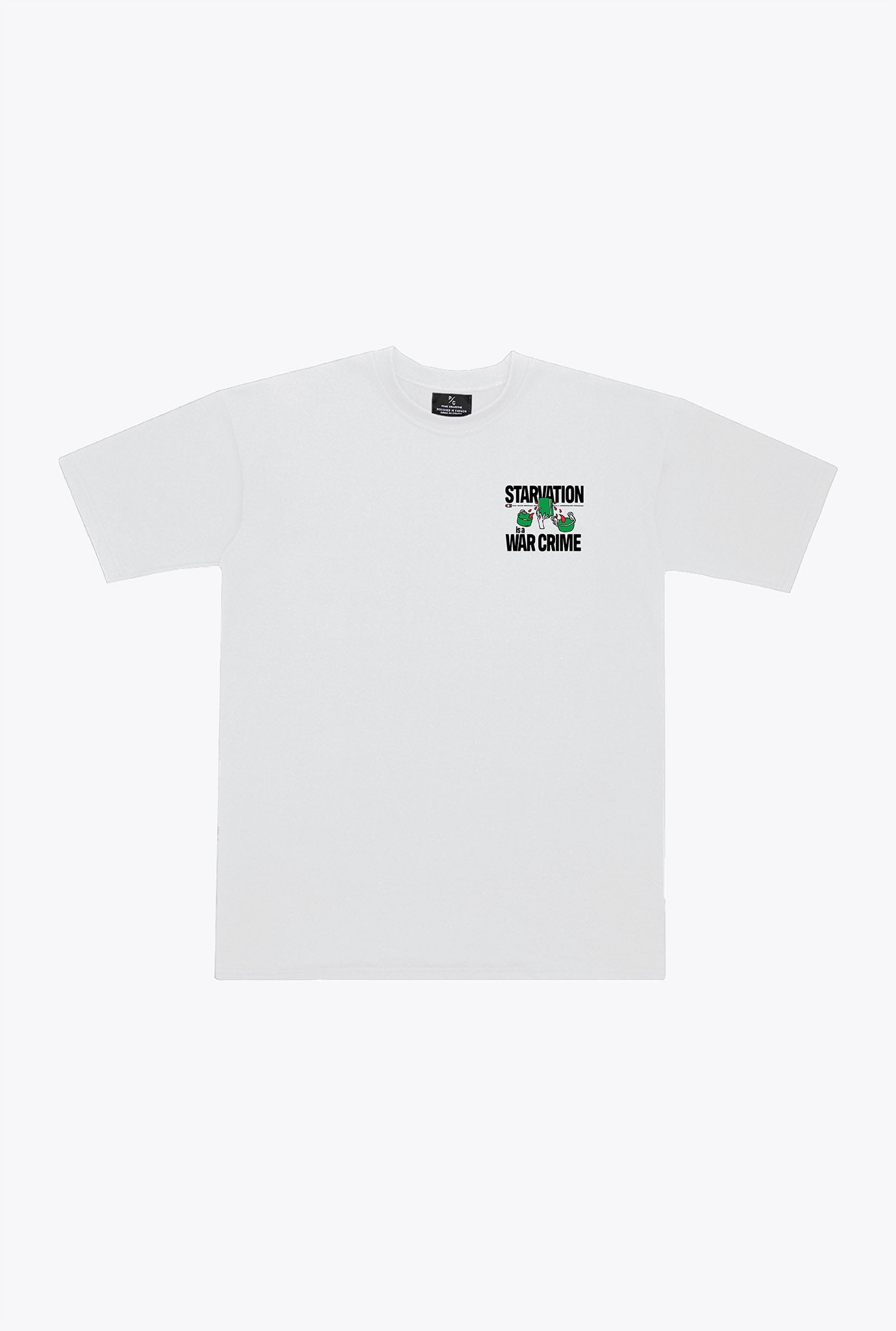 P/C x BoringFriends Feed Gaza Heavyweight T-Shirt - White