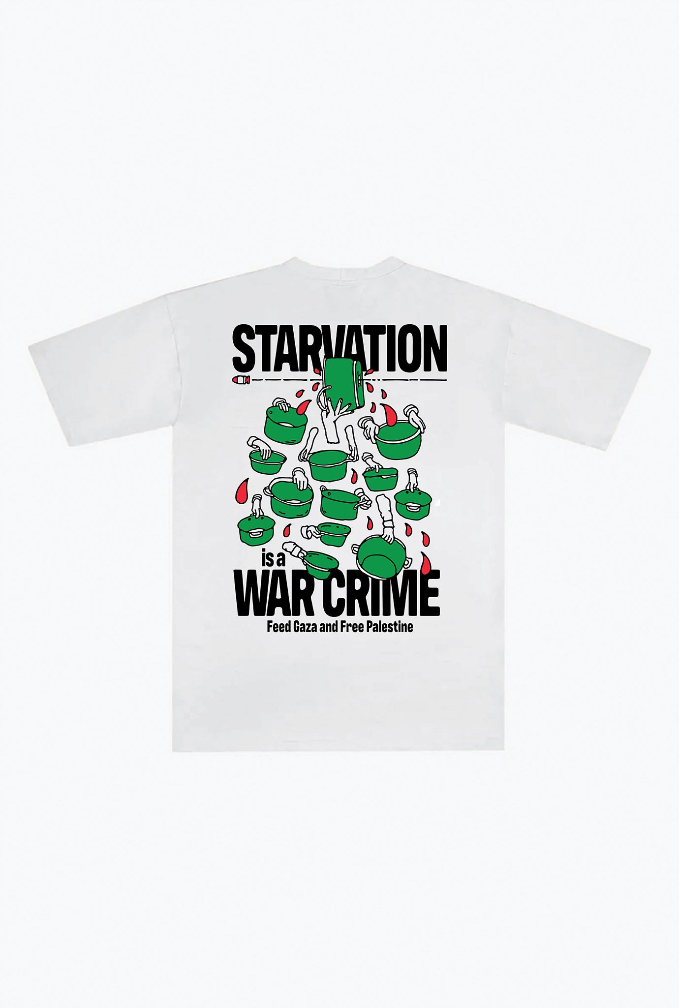 P/C x BoringFriends Feed Gaza Heavyweight T-Shirt - White