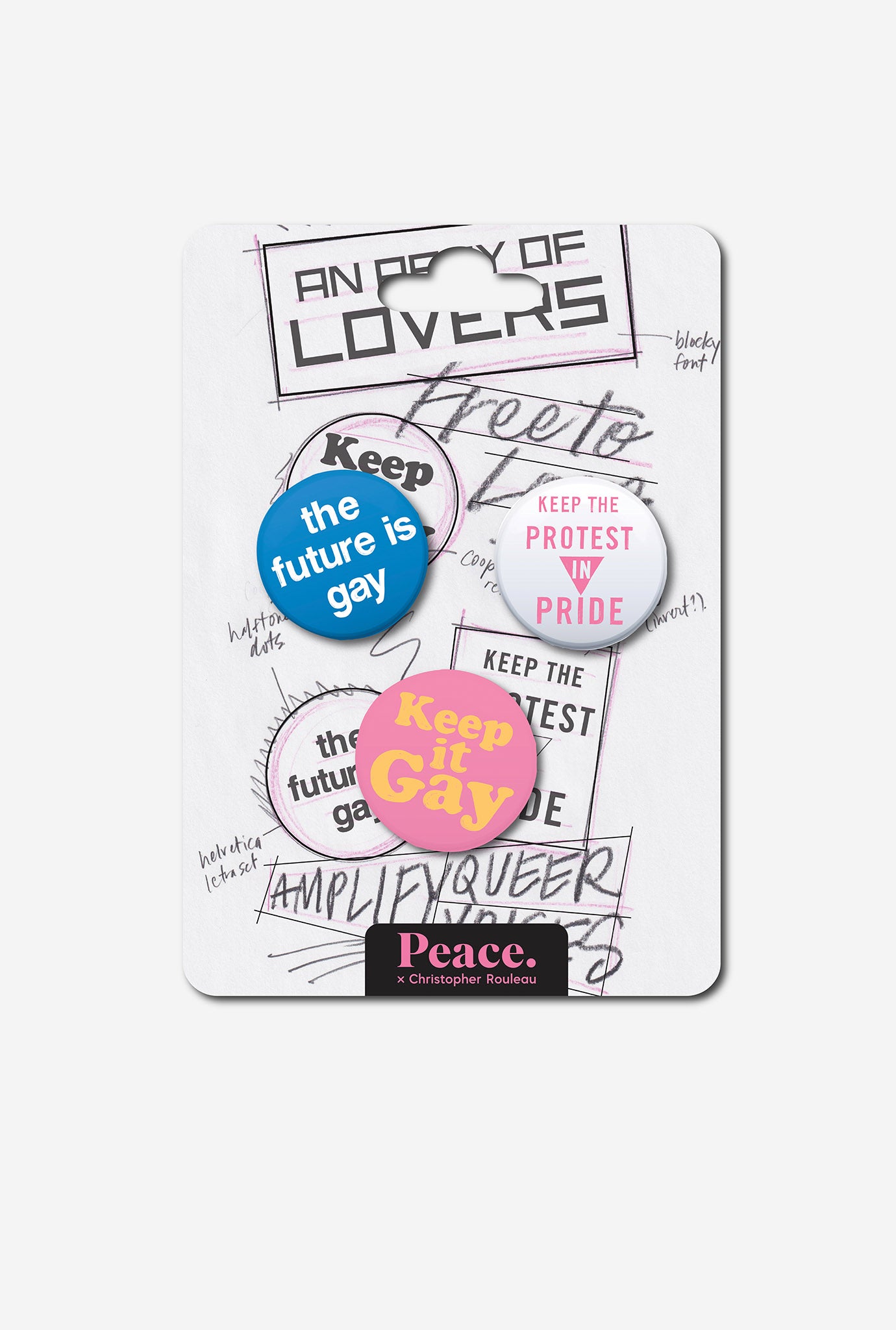 P/C x Christopher Rouleau: Pride Buttons - Multicolour