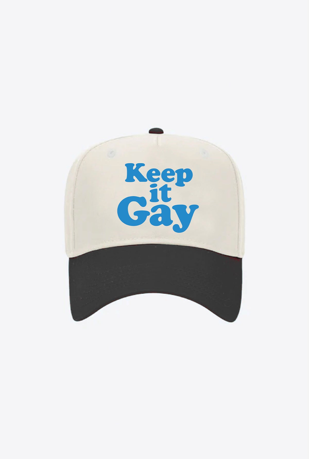 P/C x Christopher Rouleau: Keep It Gay A-Frame Cap - Ivory / Black
