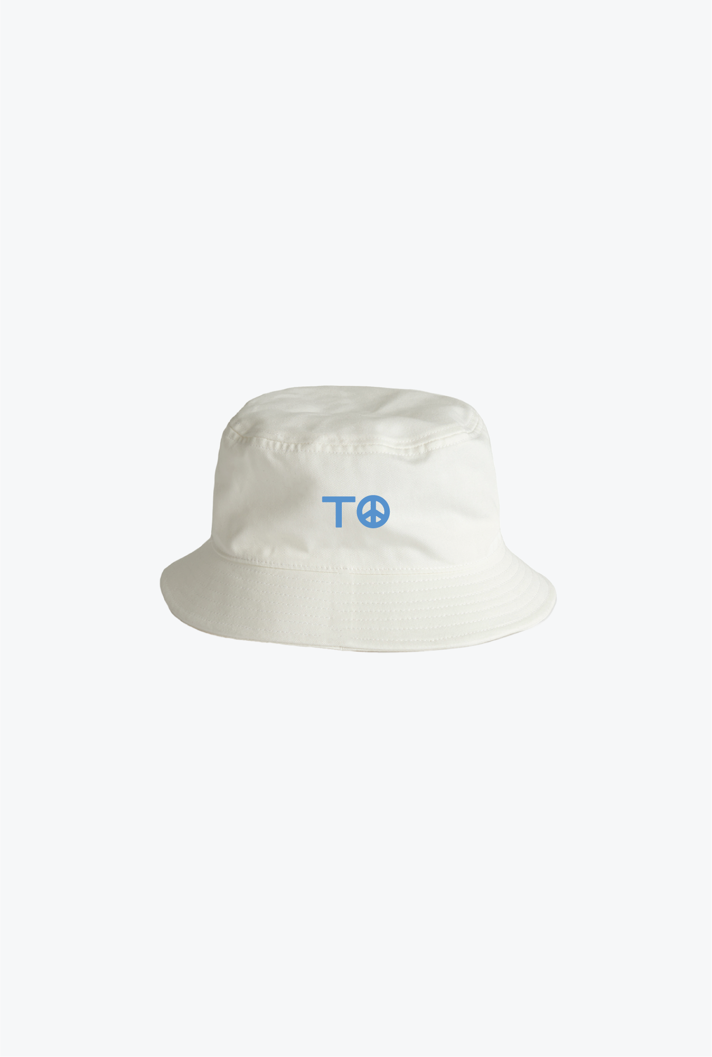 "TO" Peace Sign Bucket Hat - Ivory