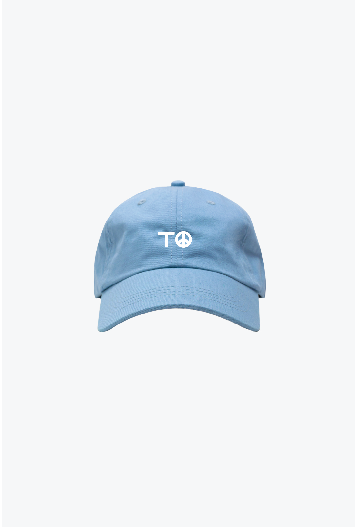 "TO" Peace Sign Dad Cap - Vista Blue