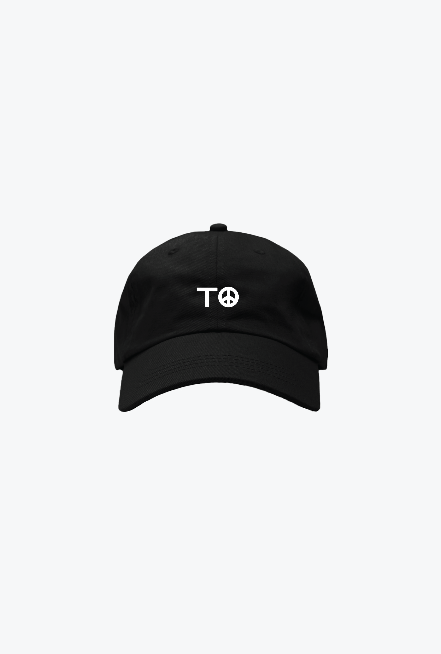 "TO" Peace Sign Dad Cap - Black