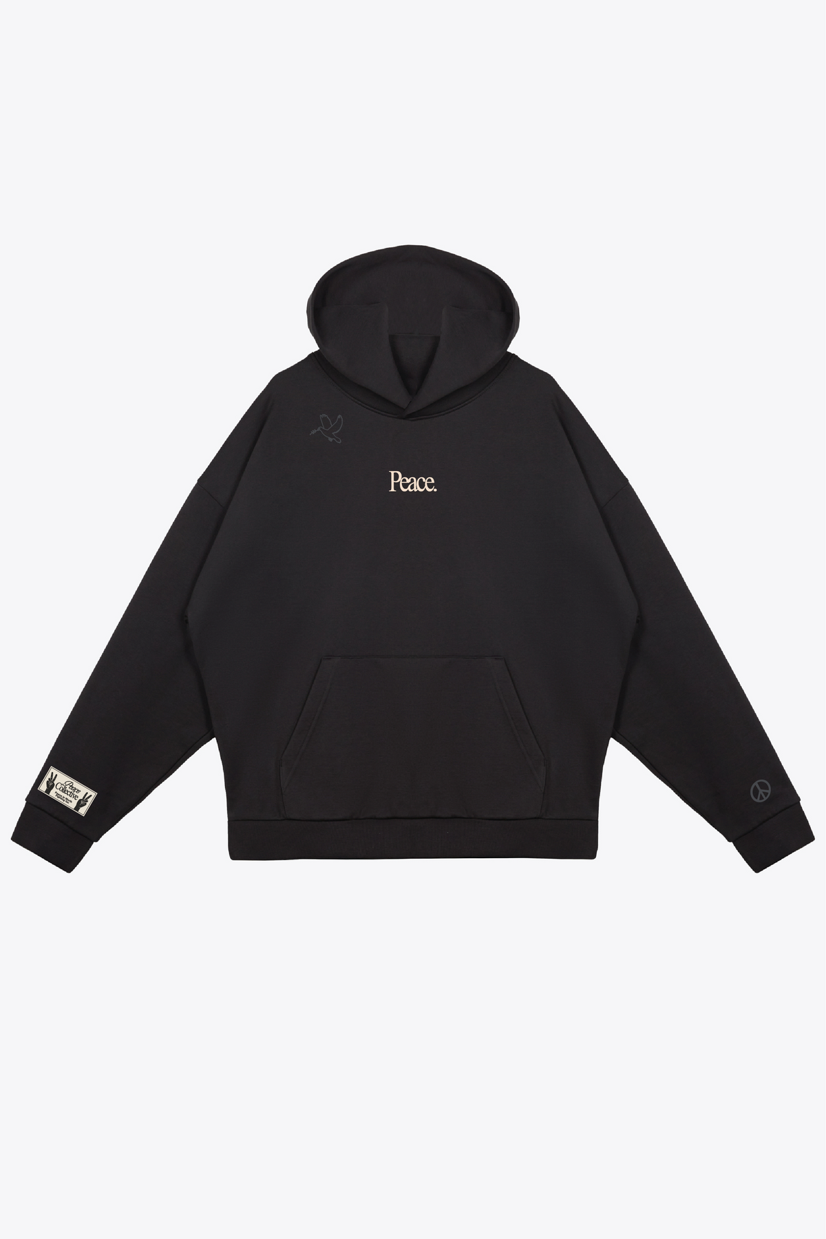 Peace Emblem SuperHeavy™️ Hoodie - Off Black