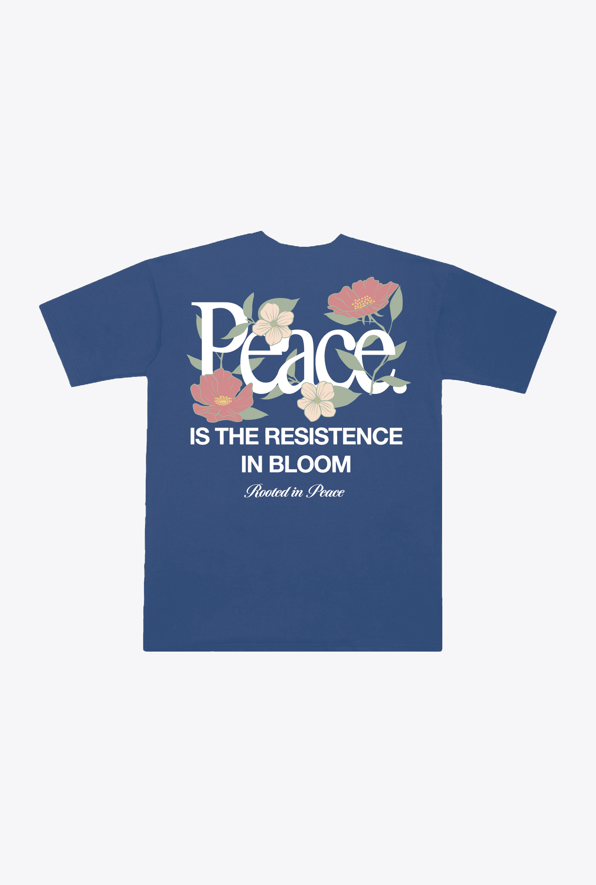 Resistance in Bloom Heavyweight T-Shirt - Navy