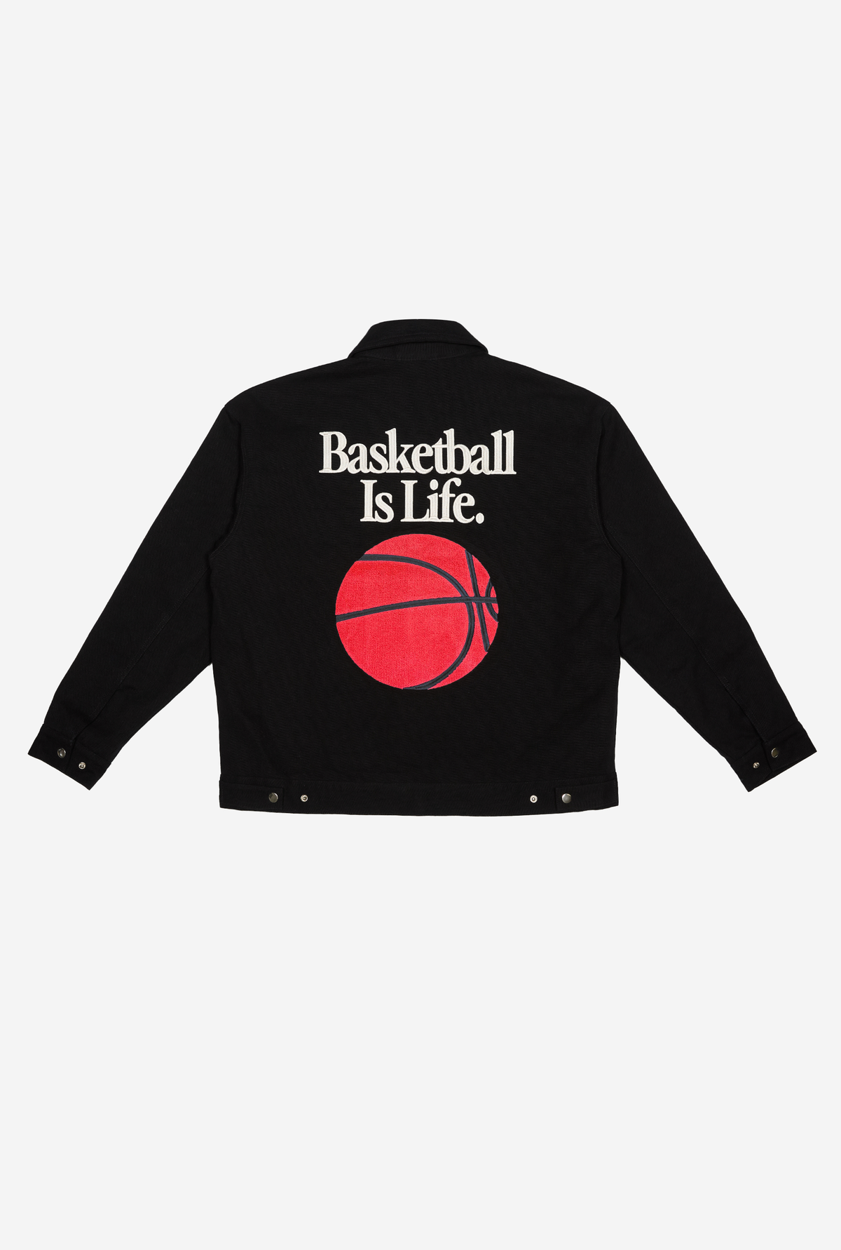 Basketball is Life Work Jacket - Off Black