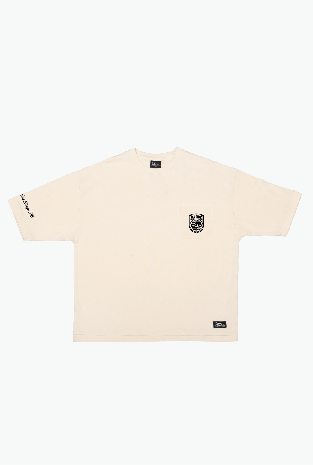 San Diego FC Preppy Heavyweight T-Shirt mit Tasche - Elfenbein