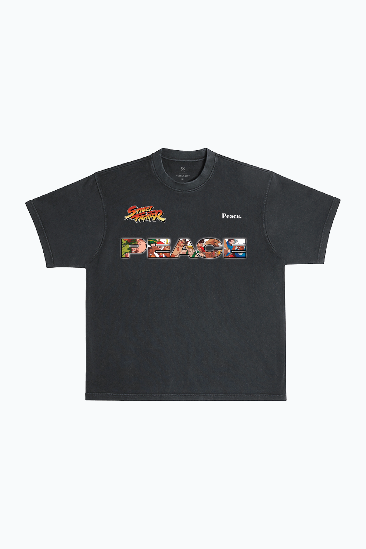 Peace Street Fighter Character Premium T-Shirt - Black