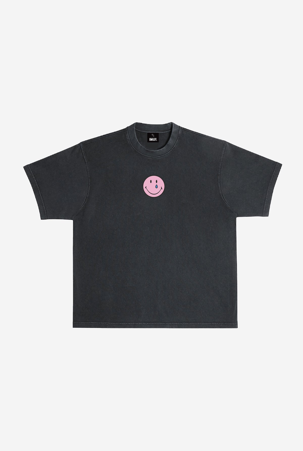 SMILEY: Being Human is Hard Heavyweight Garment Dyed T-Shirt - Black