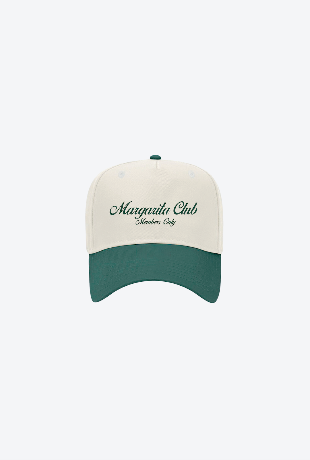 Margarita Club  A-Frame Cap - Forest Green/Ivory