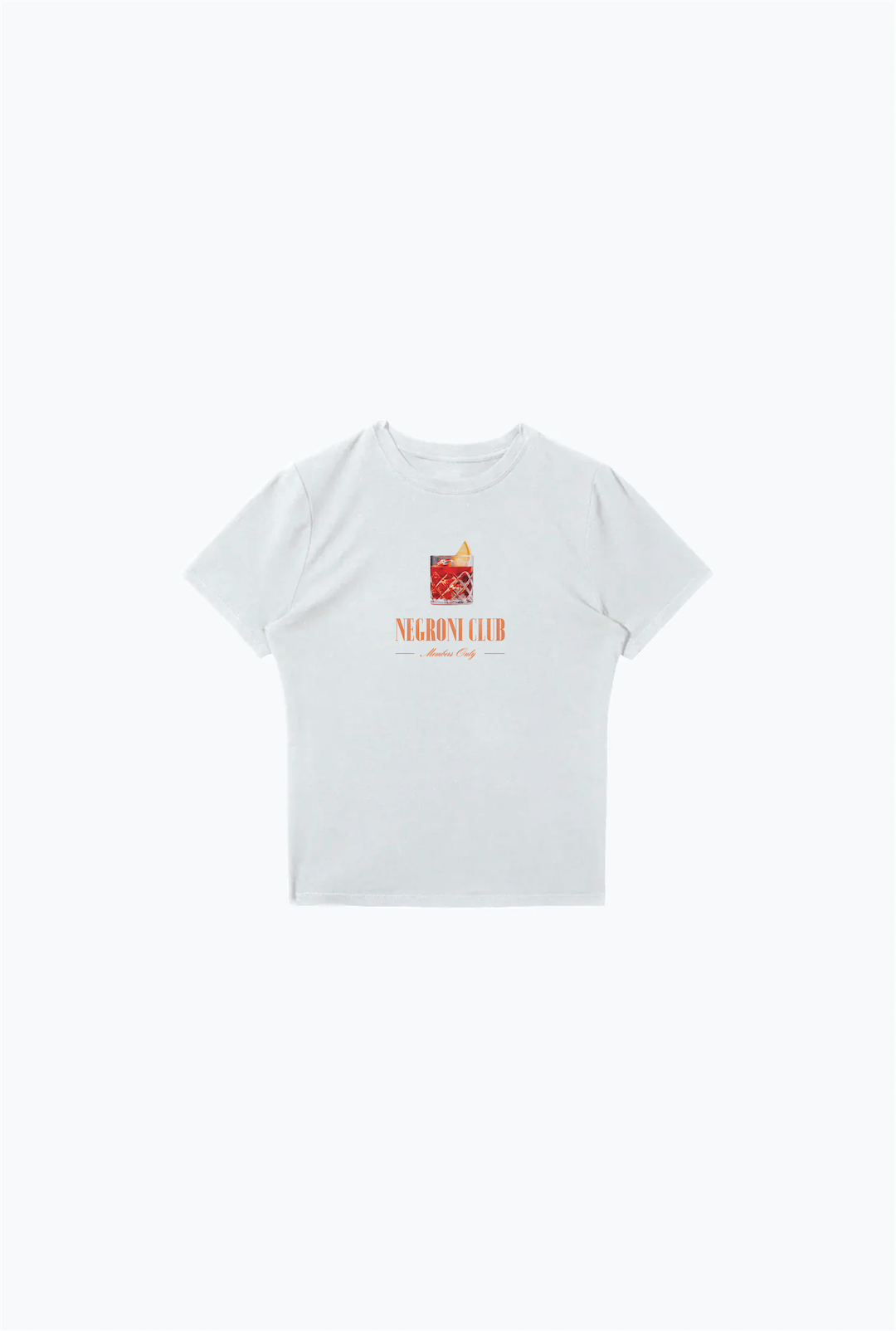 Negroni Club Baby Tee - White