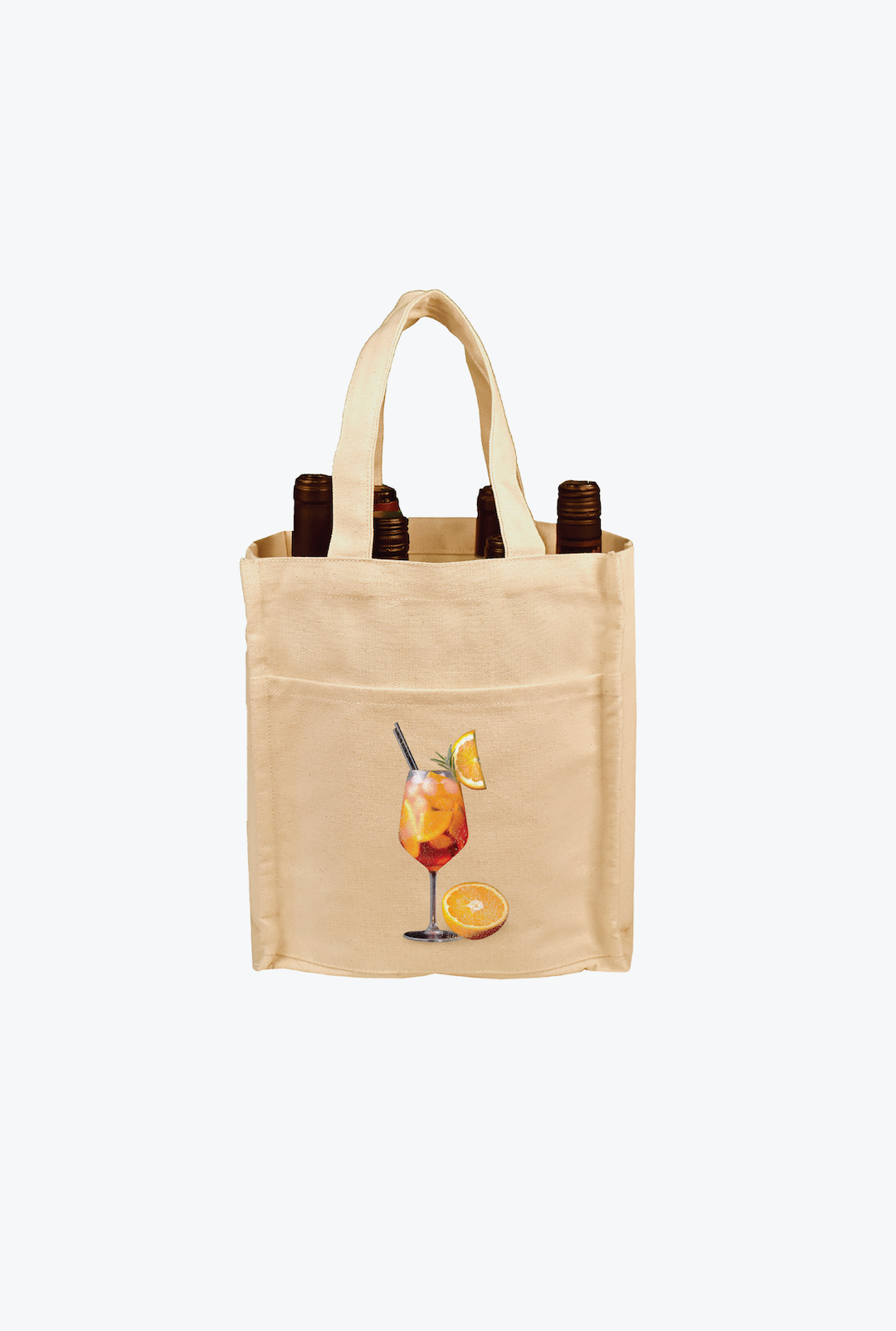 Cocktail Club Bottle Tote - Natural