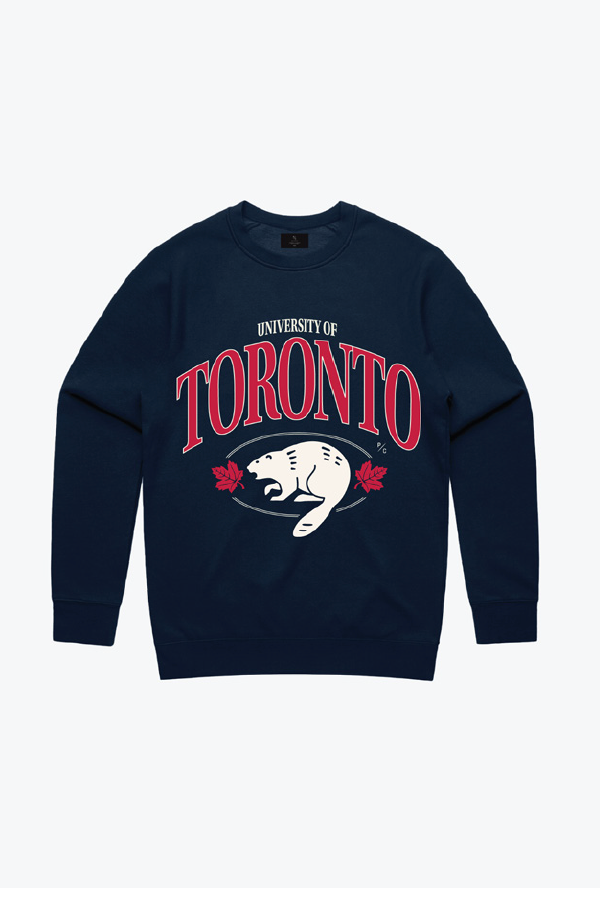 P/C x U Of Toronto Vintage Mascot Crewneck - Navy