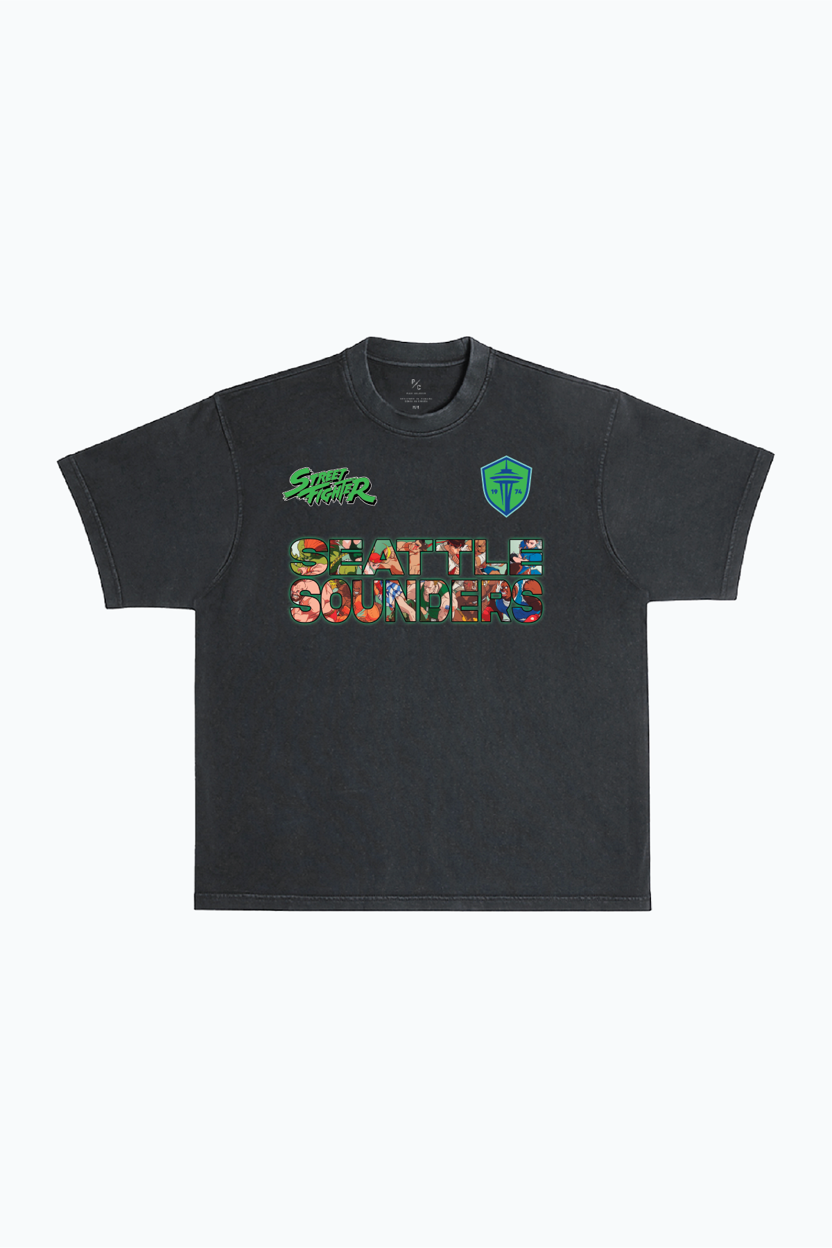 Seattle Sounders FC x Street Fighter Character Premium T-Shirt - Black