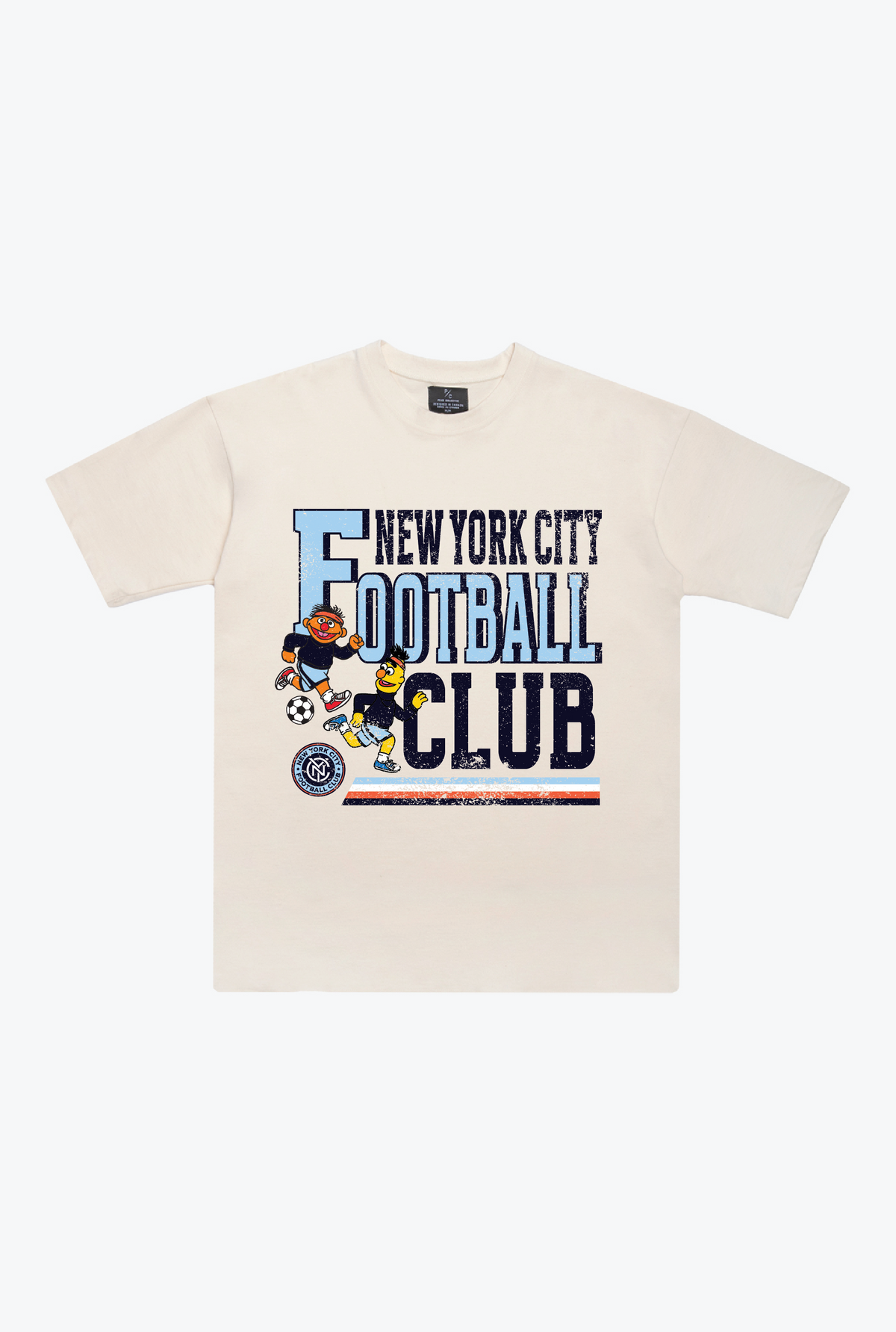 New York City FC x Sesame Street Stacked Heavyweight T-Shirt - Ivory
