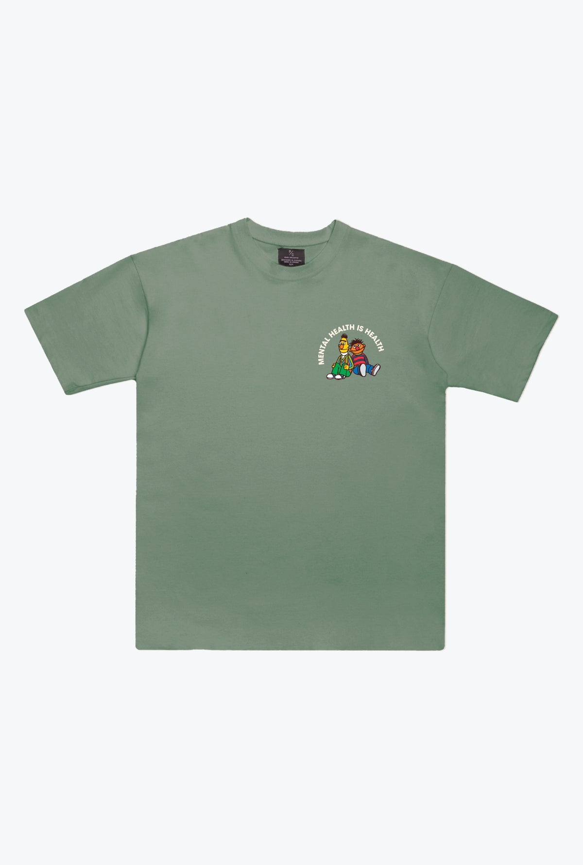 Sesame Street Mental Health Heavyweight T-Shirt - Sage Green