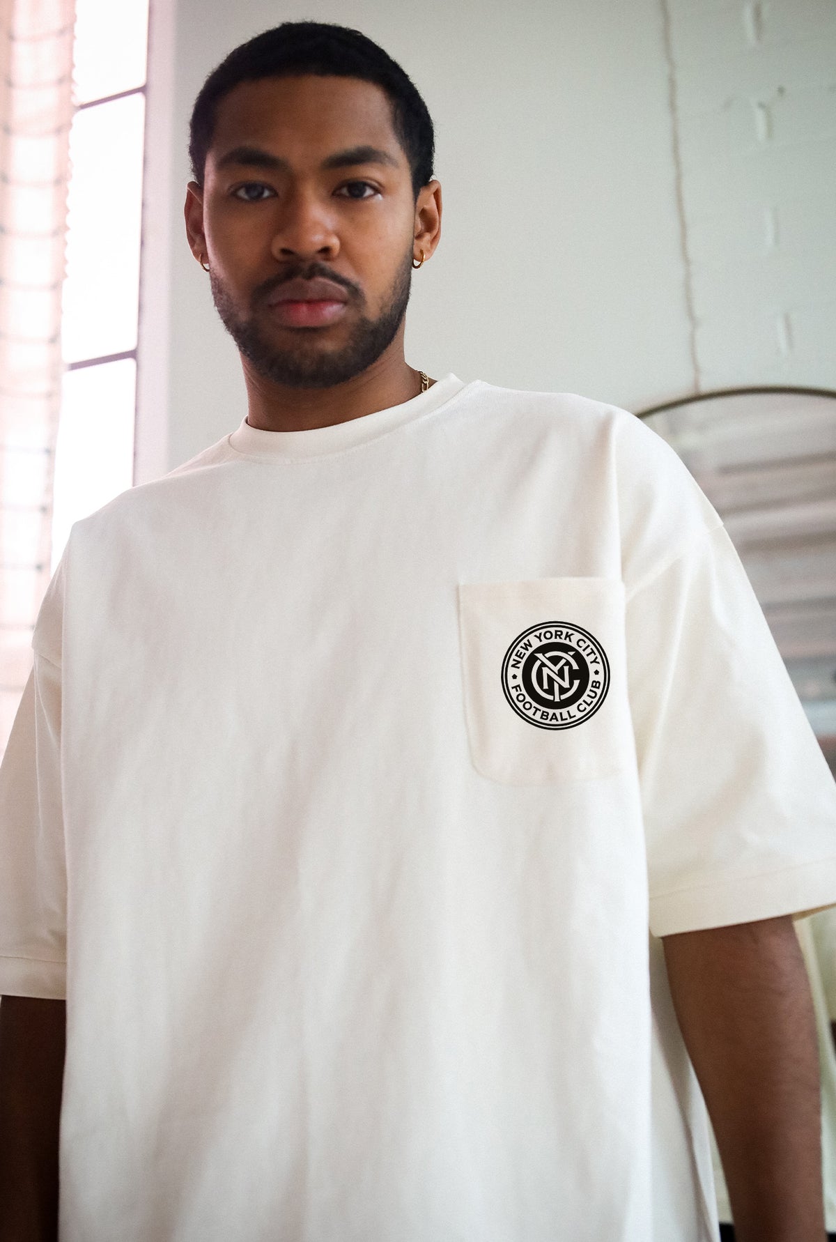 New York City FC Preppy Heavyweight Pocket T-Shirt - Ivory