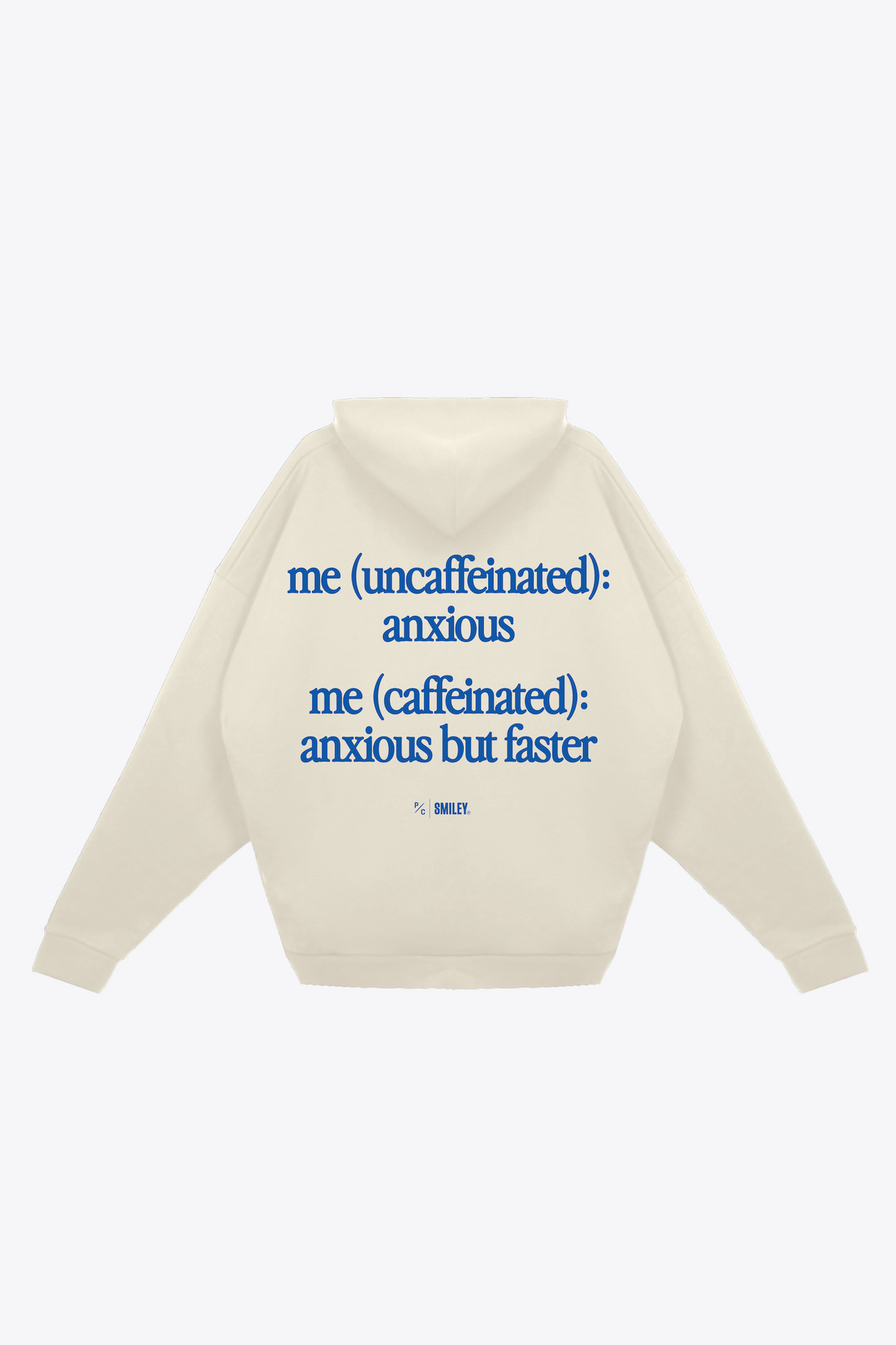 P/C x Smiley: Uncaffeinated Heavyweight Hoodie - Ivory