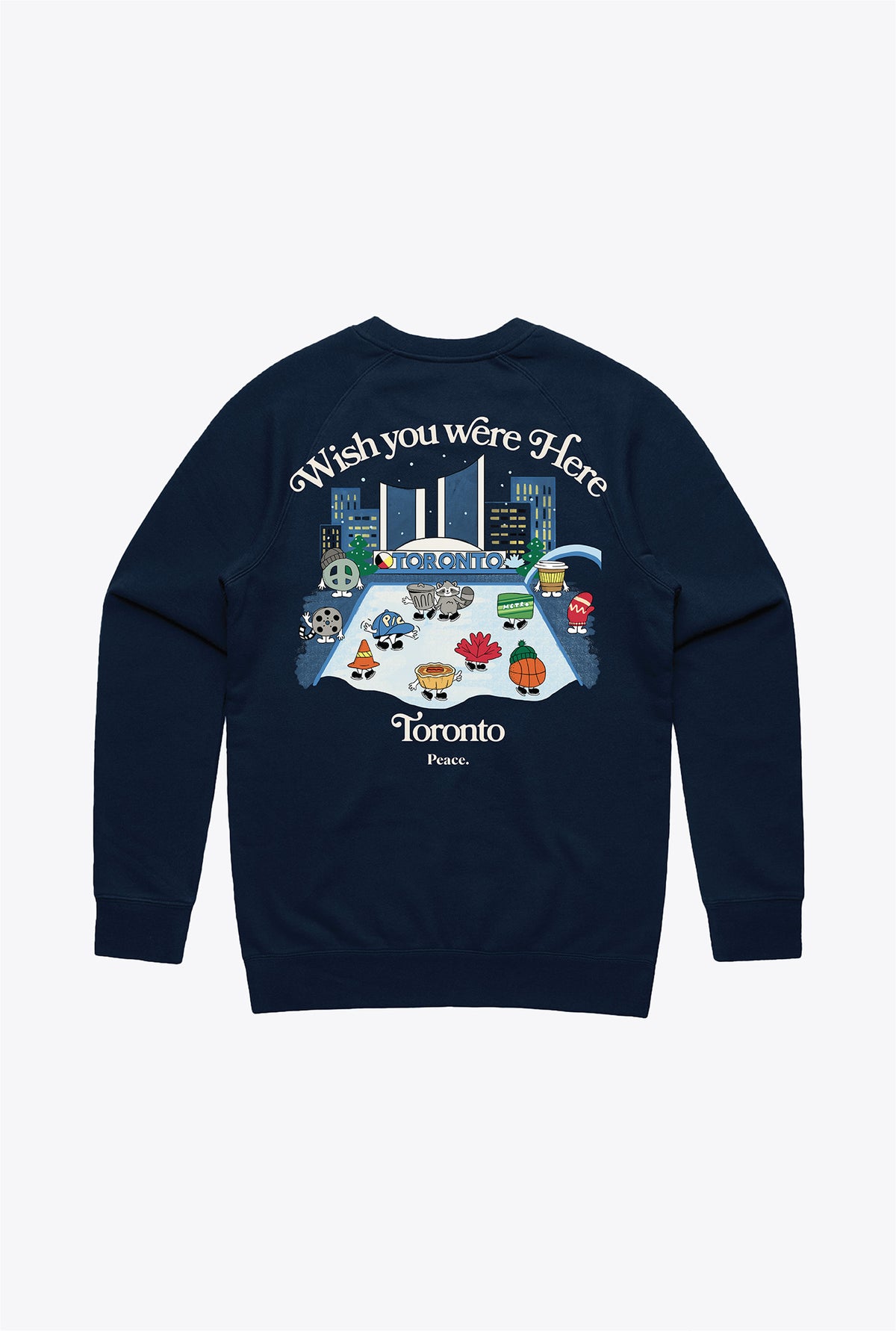 Toronto Wish You Were Here Crewneck - Navy