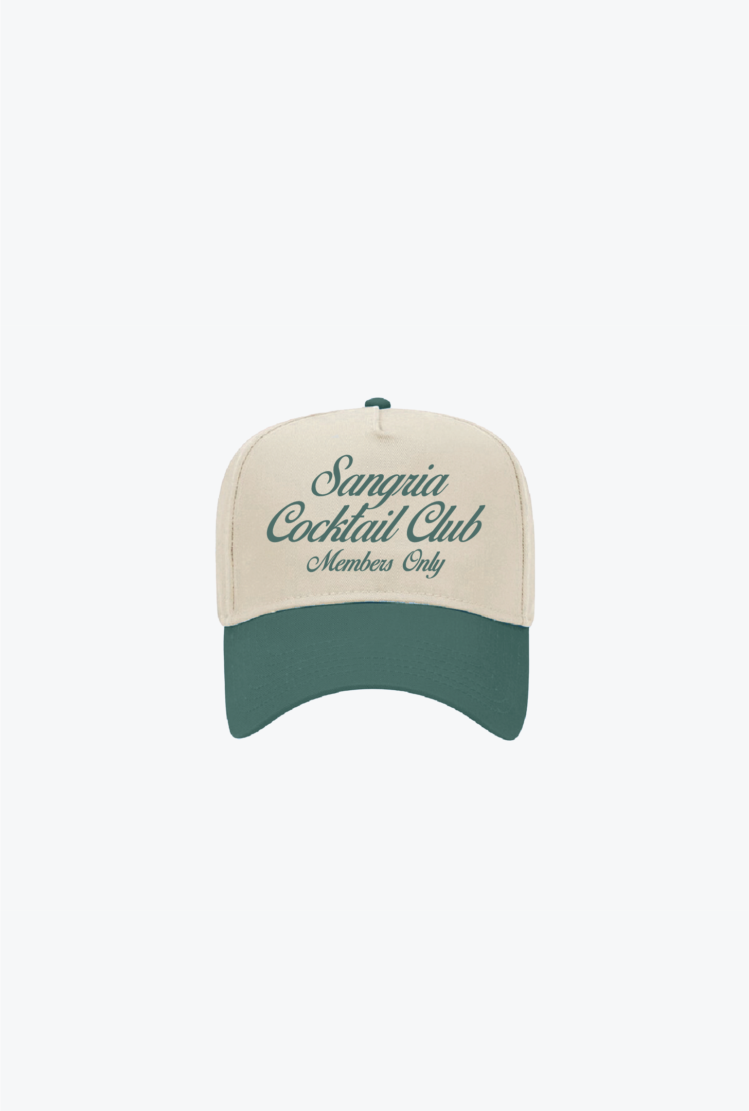 Sangria Cocktail Club A-Frame Cap - Forest Green/White