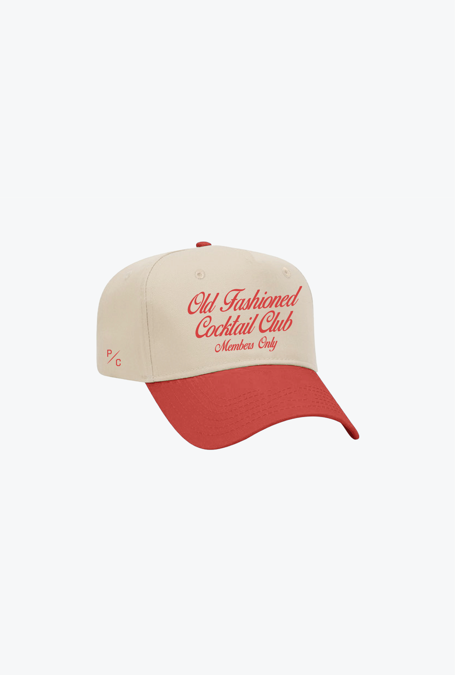 Old Fashion Cocktail Club A-Frame Cap - Tomato Red/Ivory