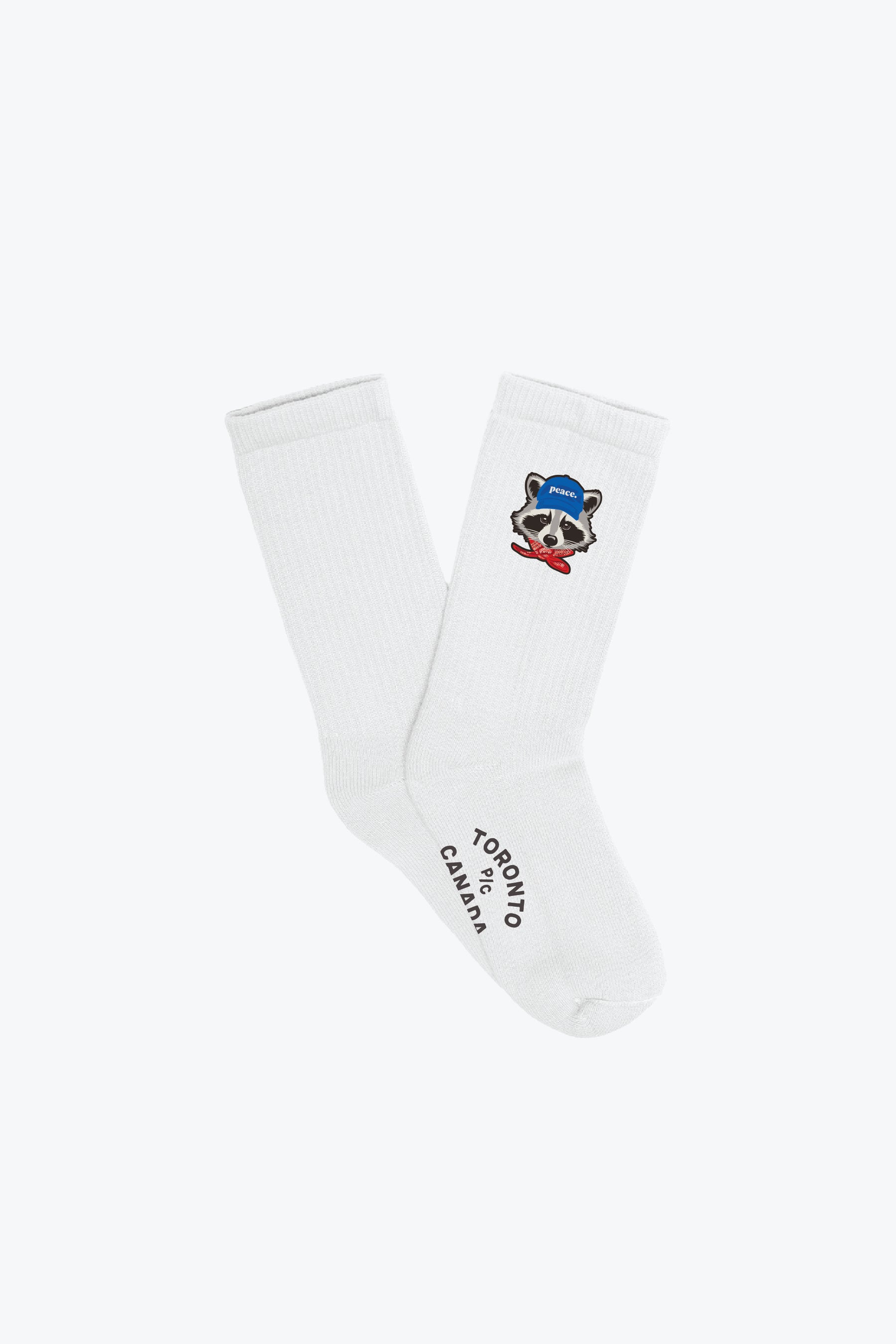 Toronto Trash Teddy Crew Socks - White