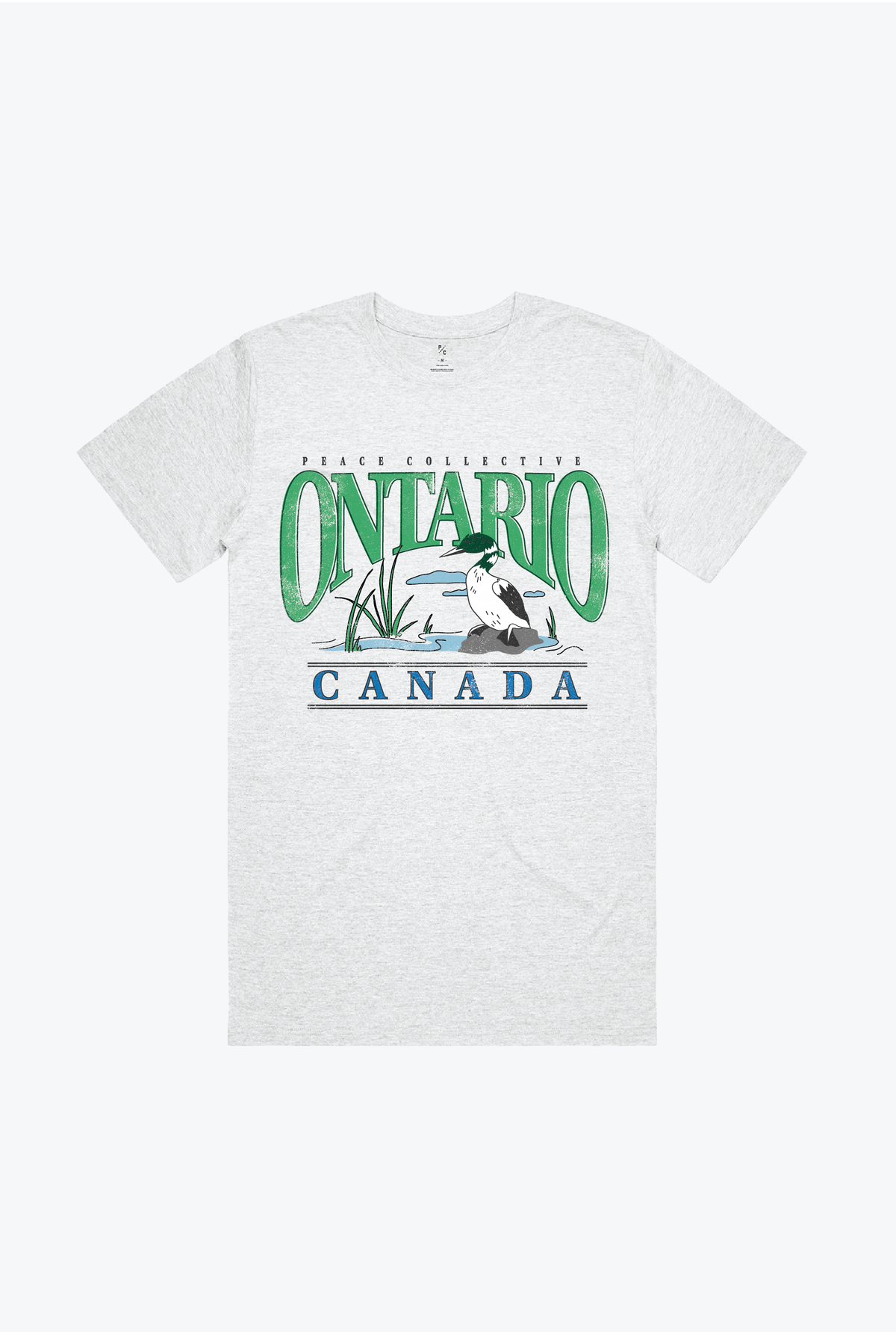 T-shirt vintage Ontario Loon - Cendre