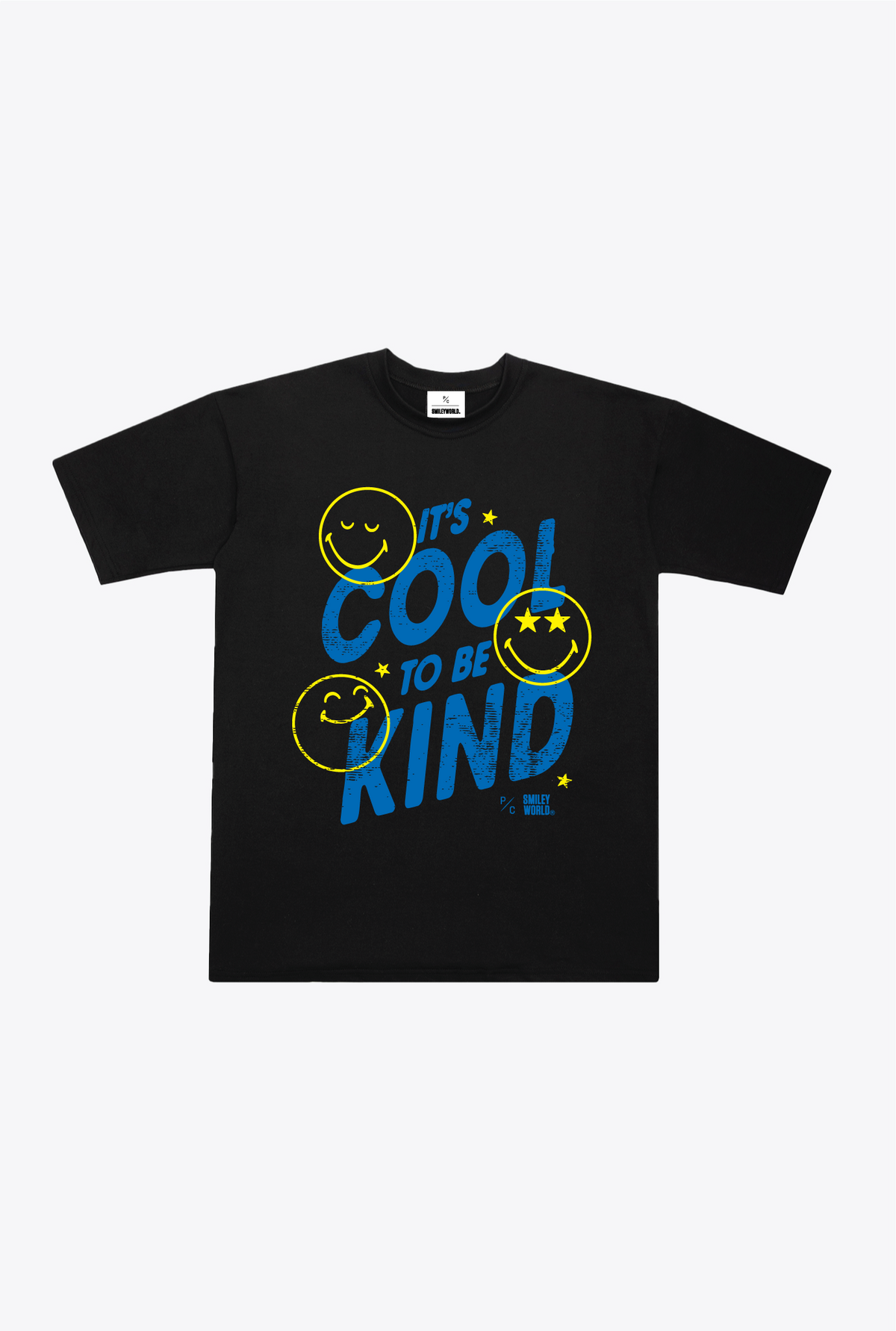 P/C x SmileyWorld "It's Cool To Be Kind" Heavyweight T-Shirt - Black