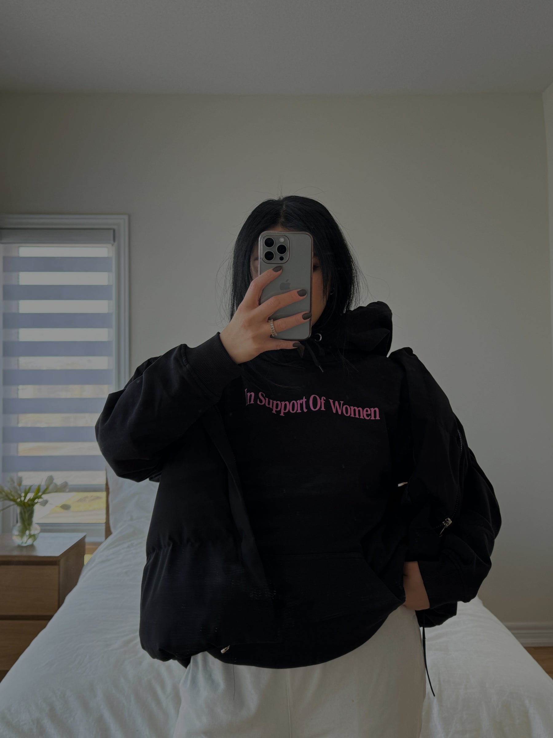 In Support Of Women Hoodie - Black