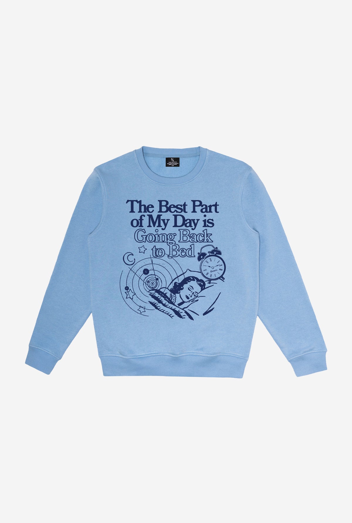 Going Back to Bed Crewneck - Vista Blue
