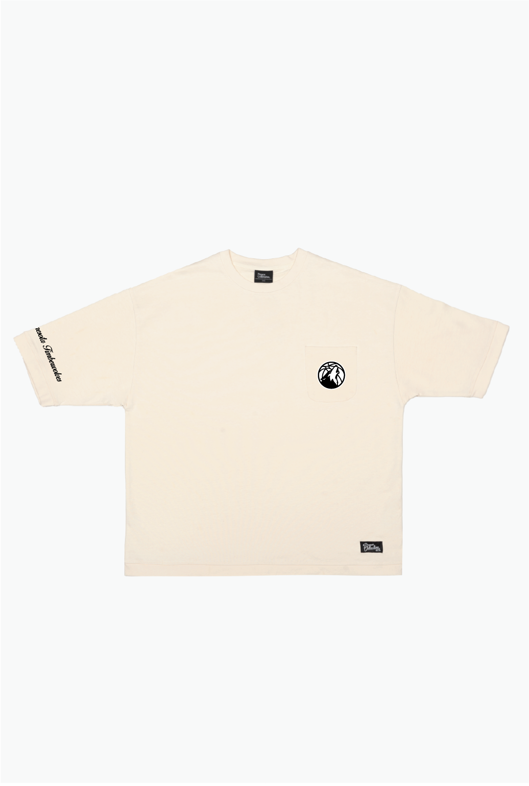 T-shirt à poche épais style preppy Minnesota Timberwolves - Ivoire