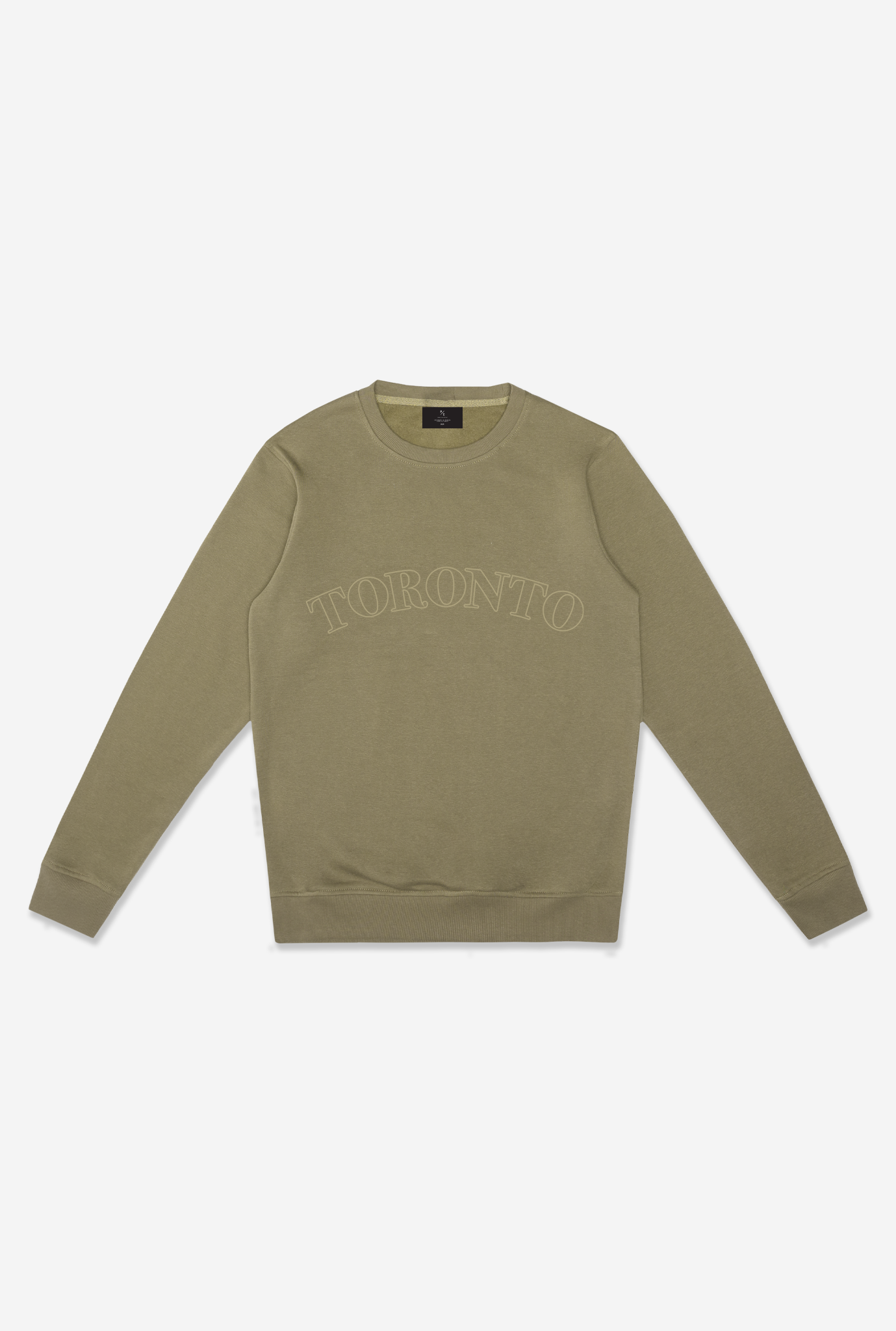 Toronto Arched Tonal Crewneck - Olive
