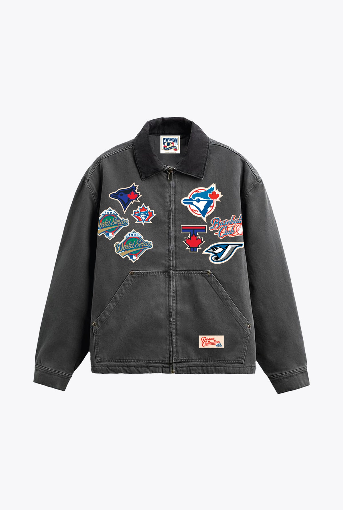 Toronto Blue Jays All Logos Work Jacket - Grey