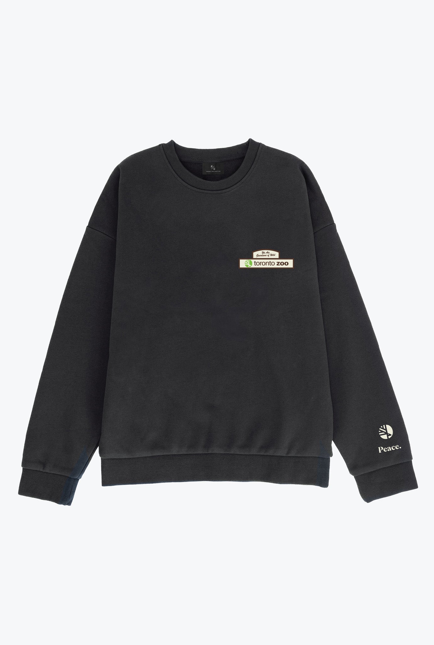 Toronto Zoo Signage Heavyweight Crewneck - Black