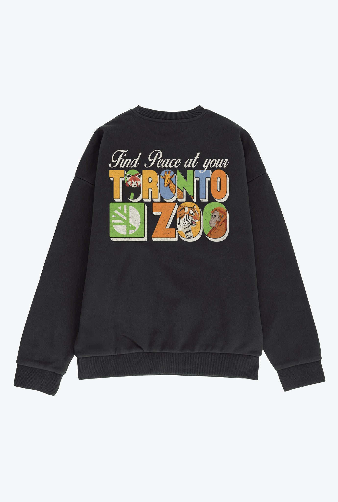 Toronto Zoo Signage Heavyweight Crewneck - Black