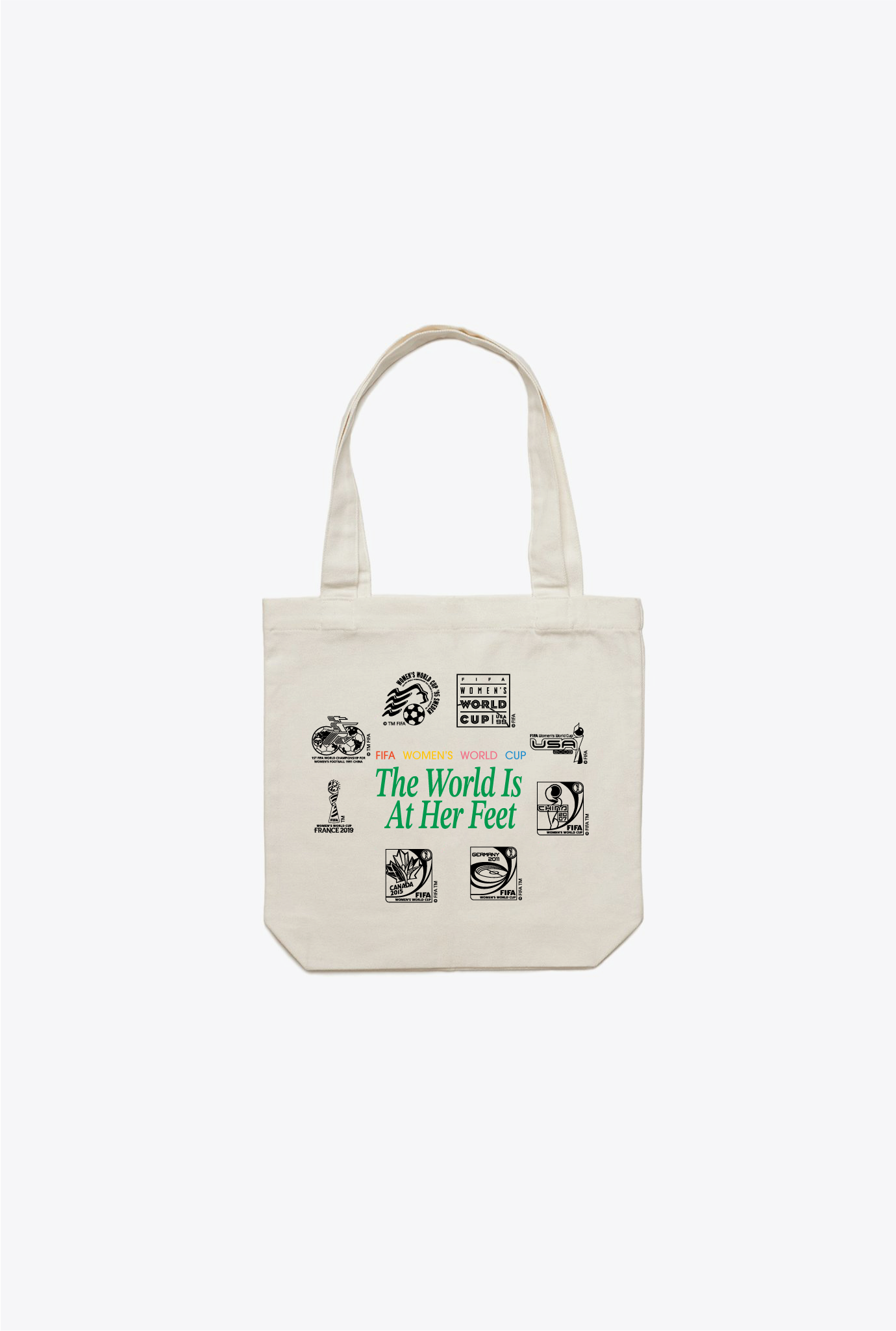 The World is at Her Feet Tote - Natural