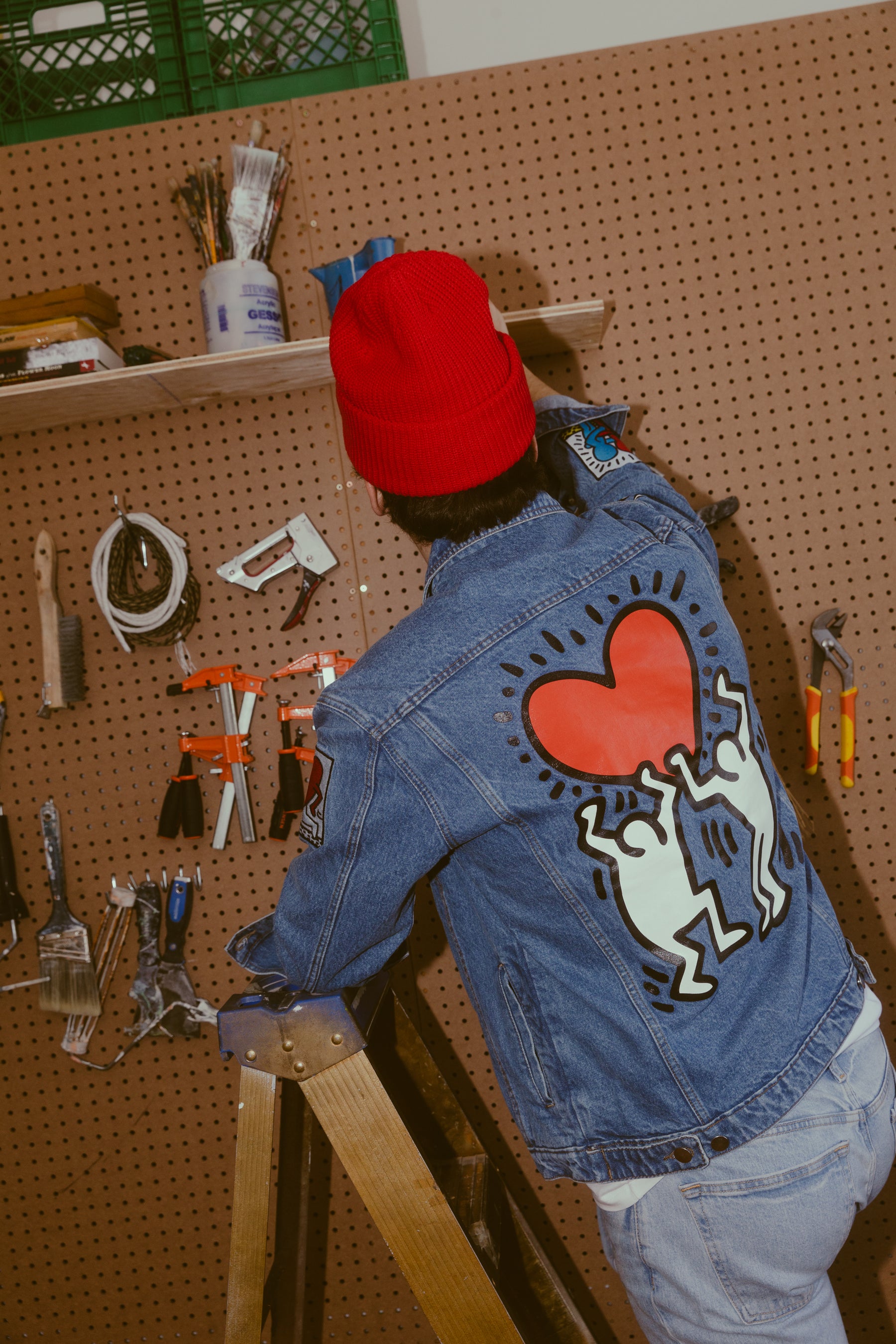 P/C x Keith Haring Denim Jacket - Blue